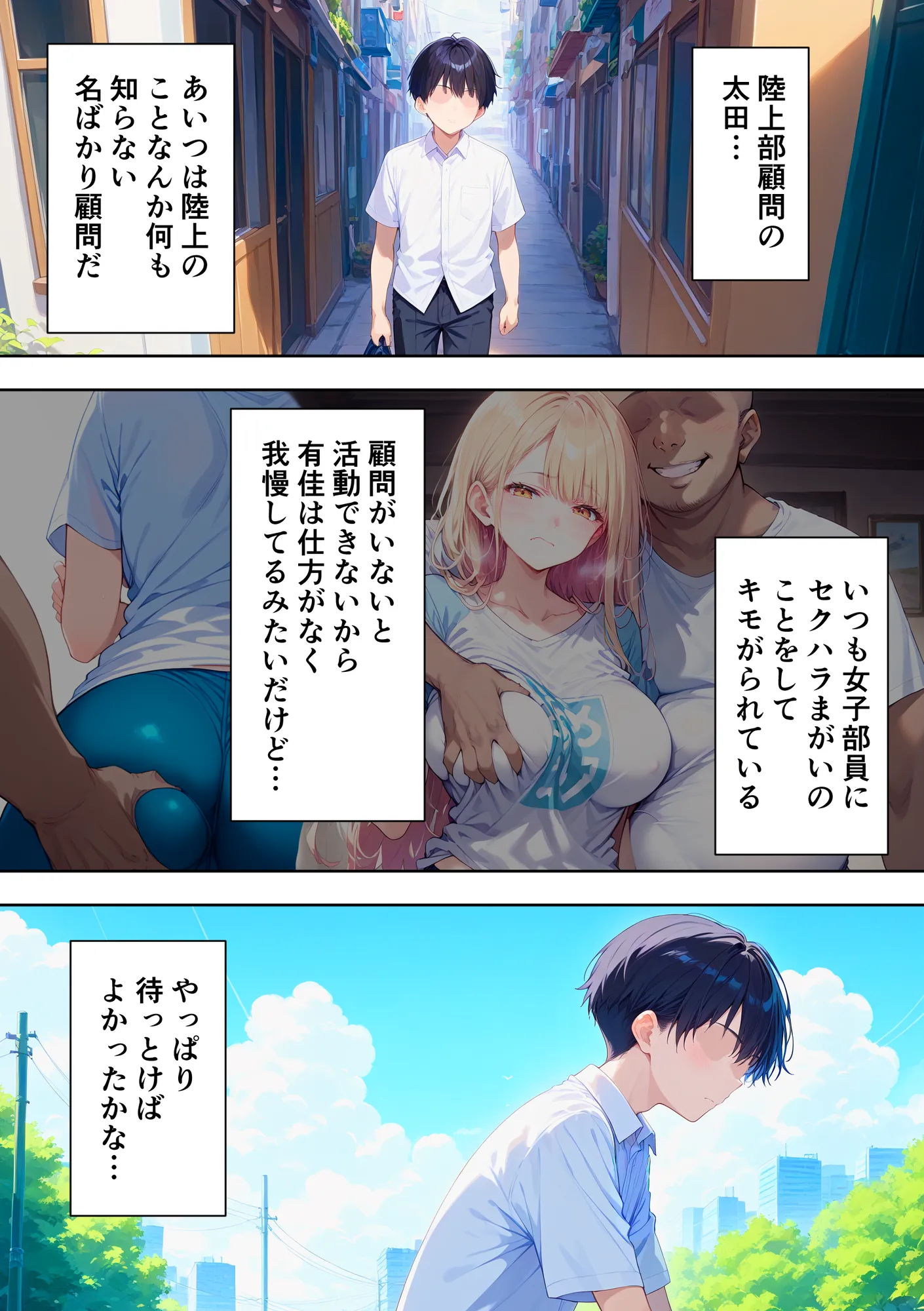 陸上部部長で幼馴染の強気な彼女が催●おじさんに寝取られ孕まされる話 - 8ページ