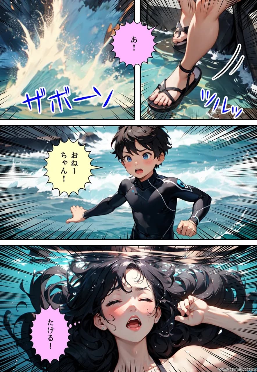 真・正義戦士ジャスティス・ボーイ 完全版 第6巻 「怪人・クラゲ〇僧とビキニ水着」 - 2ページ