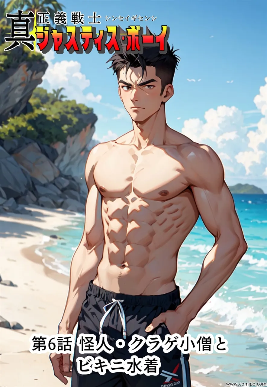 真・正義戦士ジャスティス・ボーイ 完全版 第6巻 「怪人・クラゲ〇僧とビキニ水着」 - 3ページ