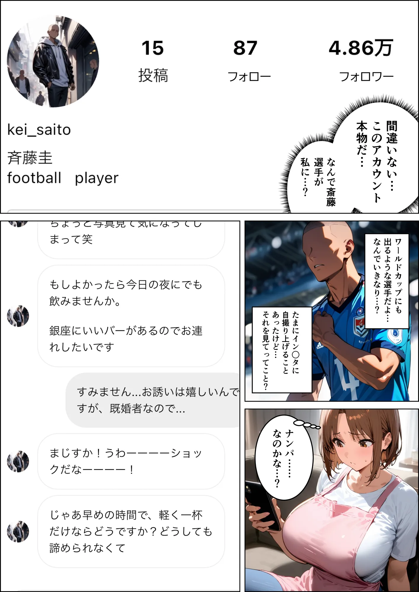 爆乳妻がアスリートのナンパDMで寝取られる話 - 5ページ