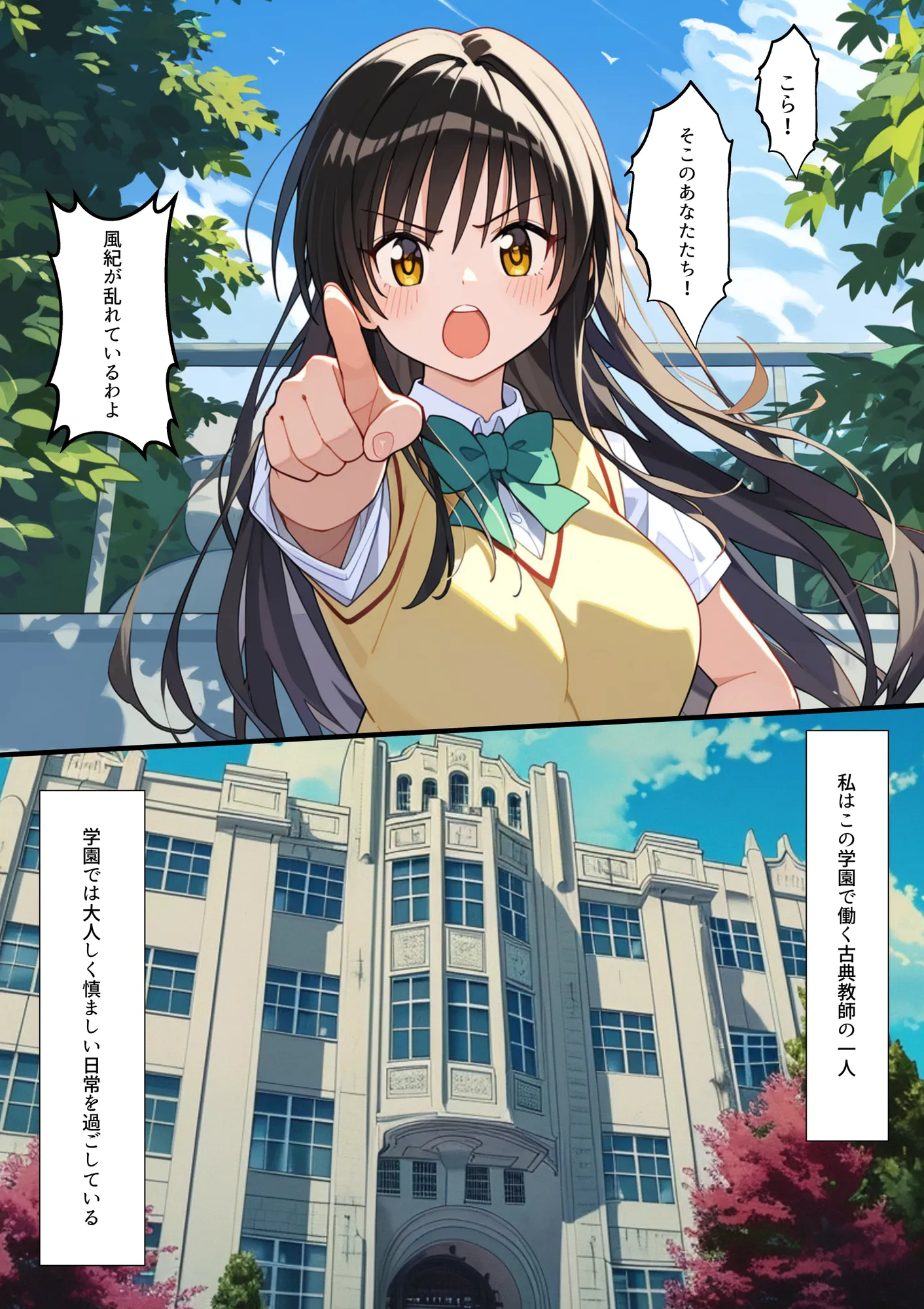 生真面目風紀委員を 催◯調教プライド崩壊古◯川ダム決壊むっつりスケベ教師の専属風紀指導 - 1ページ