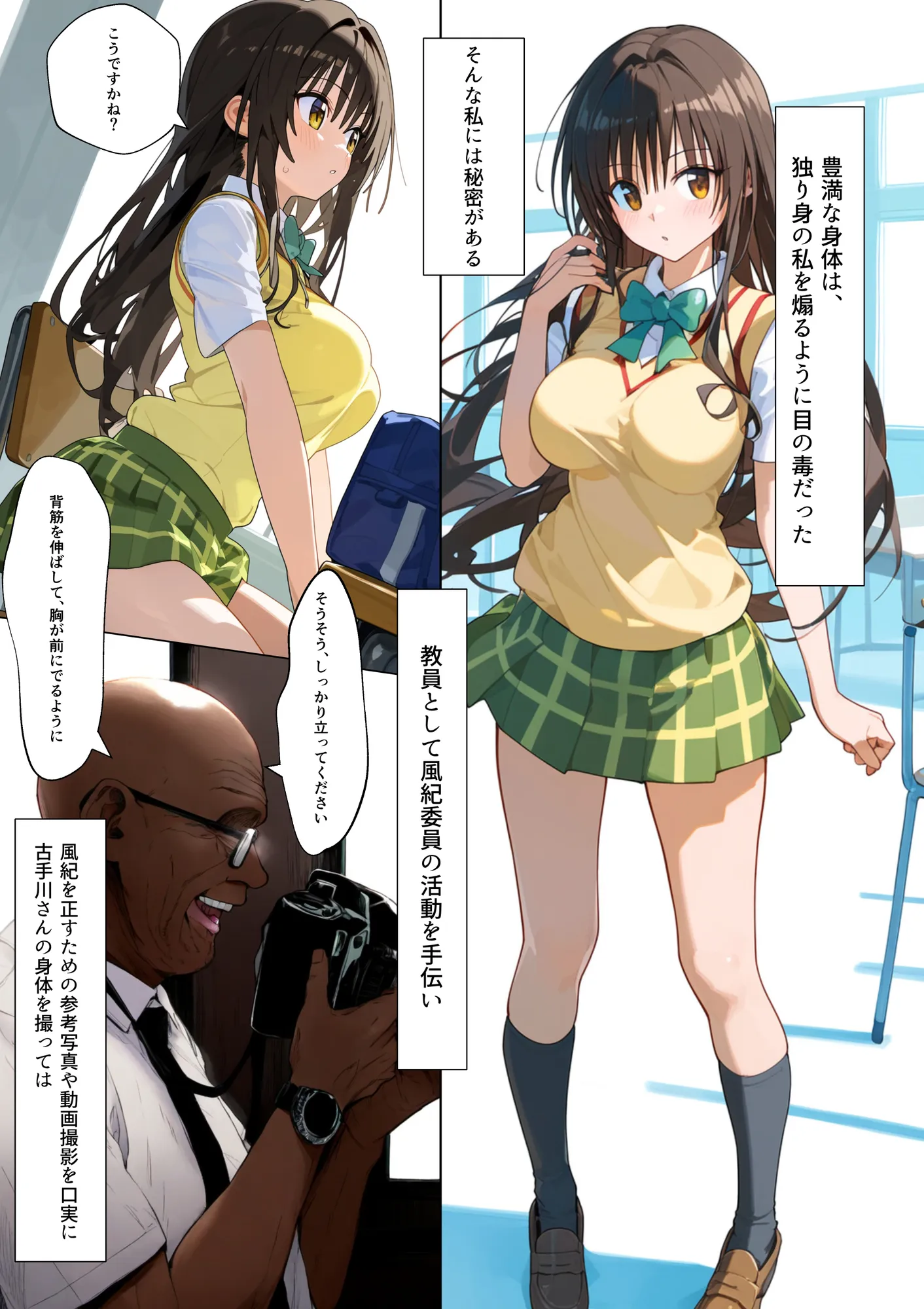 生真面目風紀委員を 催◯調教プライド崩壊古◯川ダム決壊むっつりスケベ教師の専属風紀指導 - 3ページ