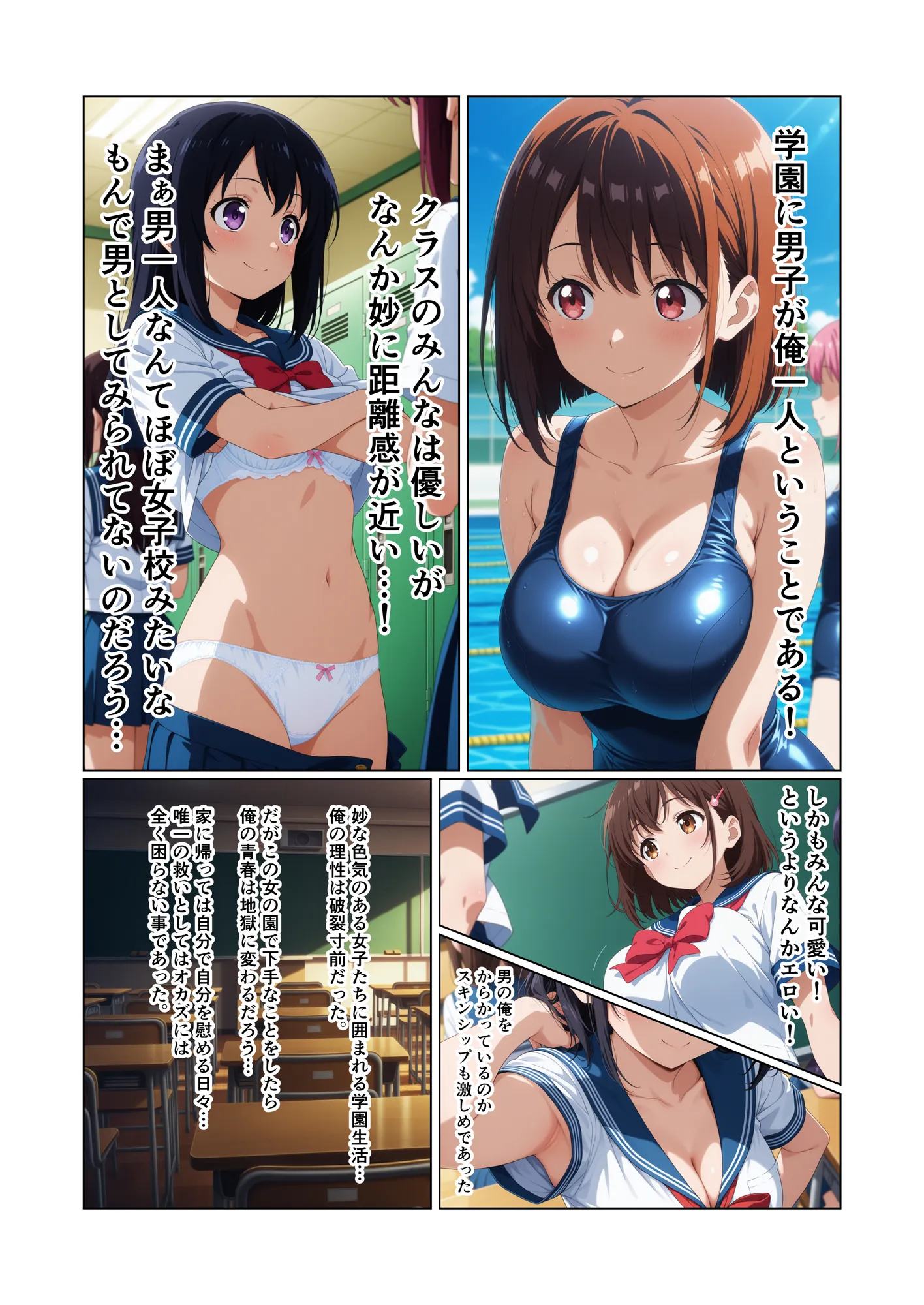 いつでもえっちOKの学園で唯一の男子の俺が女子とヤりたい放題する話 - 2ページ