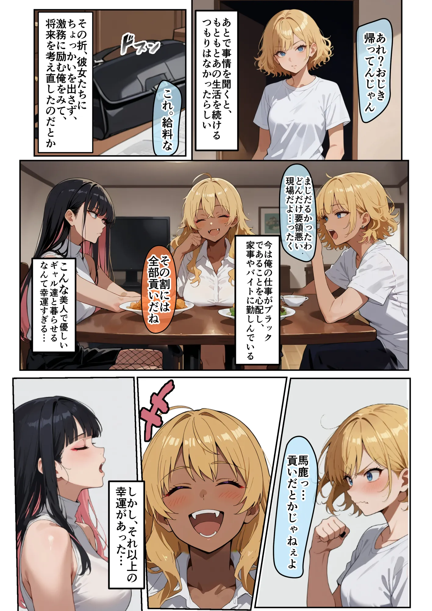 3人のギャルを泊めてみたら、あまあまスケベハーレムが始まったし、ヒモにしようと貢いでくる - 8ページ