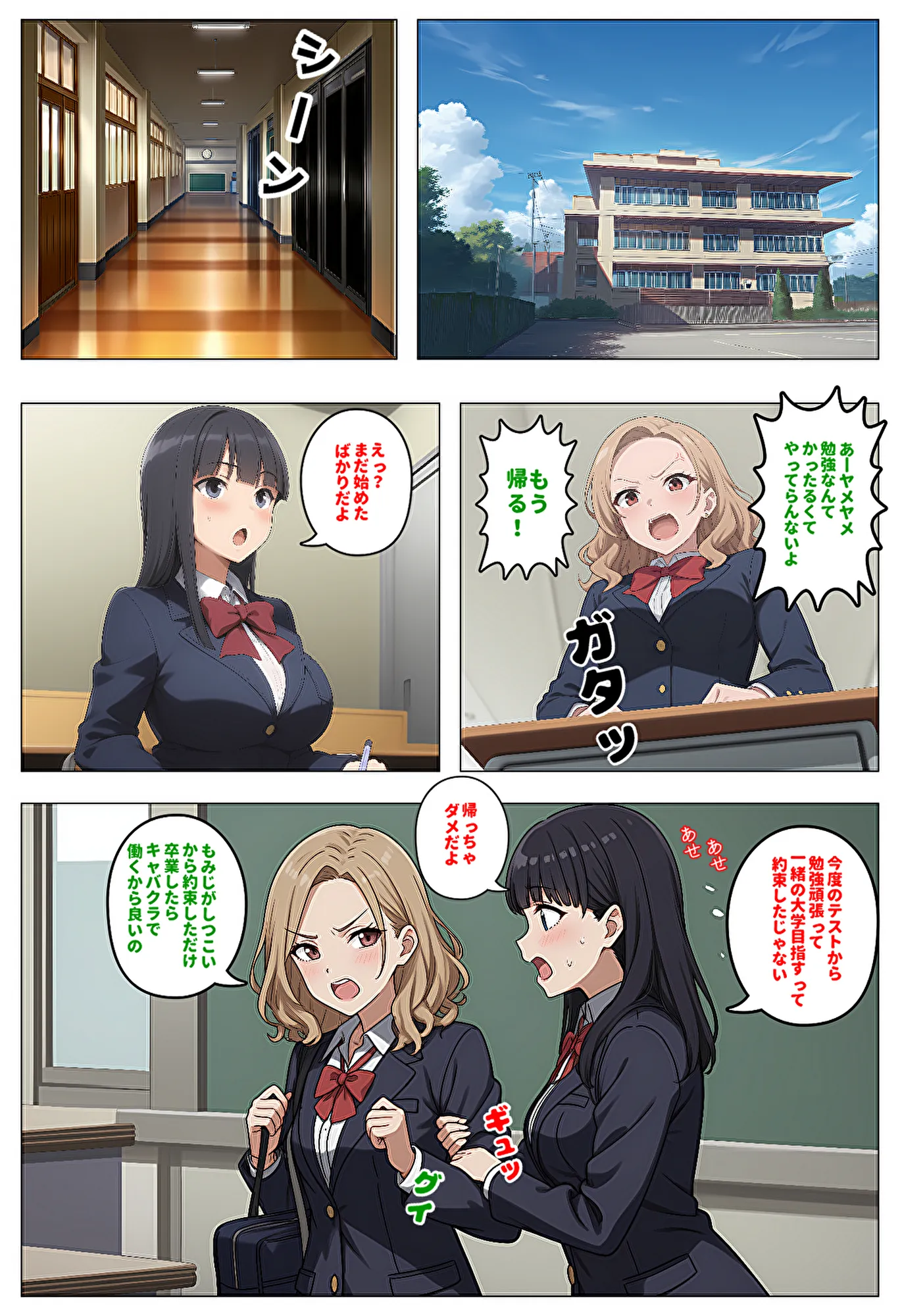 委員長とギャルがセックス勝負を始めたんだが俺が審判をする事になった話 - 1ページ