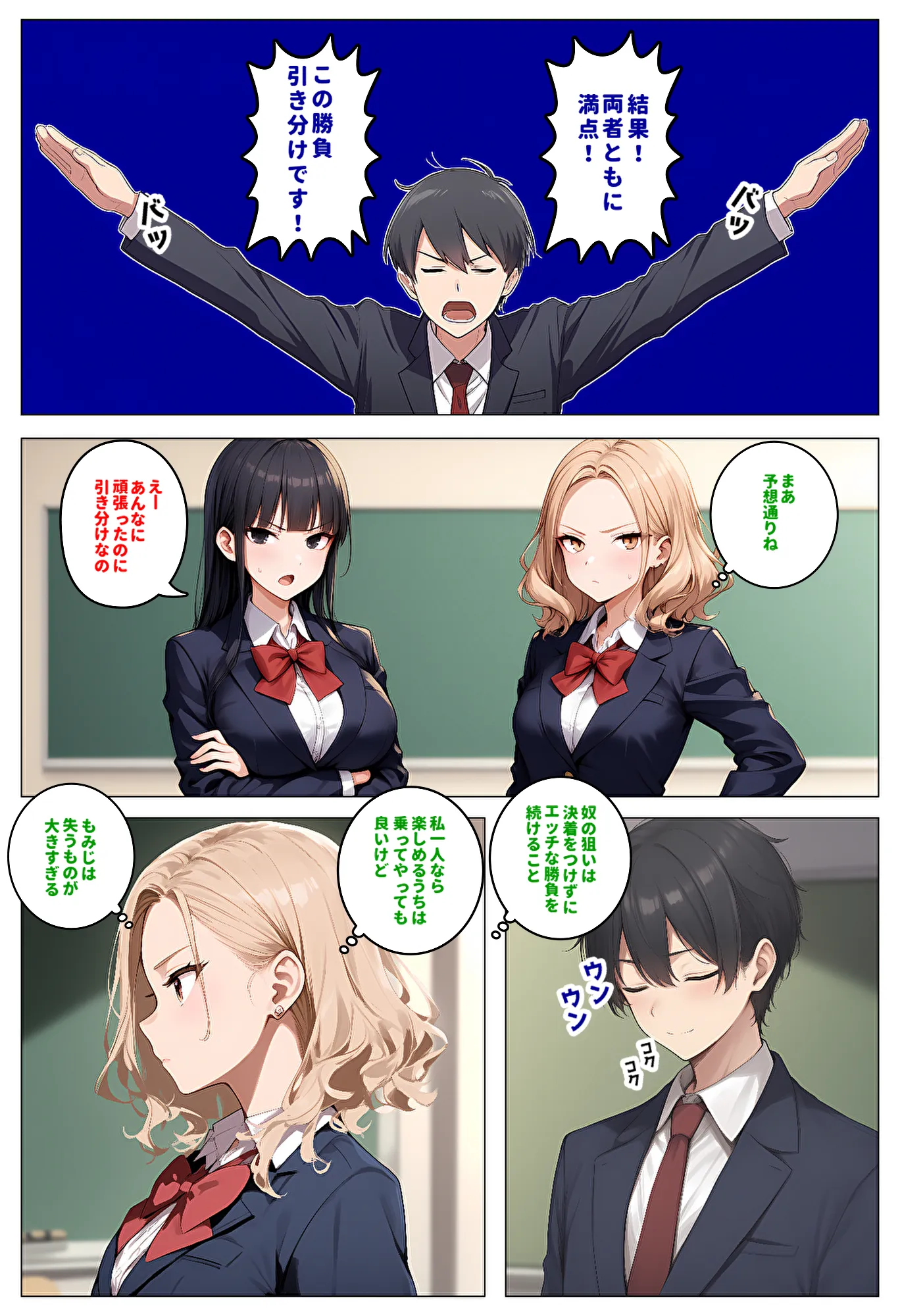 委員長とギャルがセックス勝負を始めたんだが俺が審判をする事になった話 - 15ページ