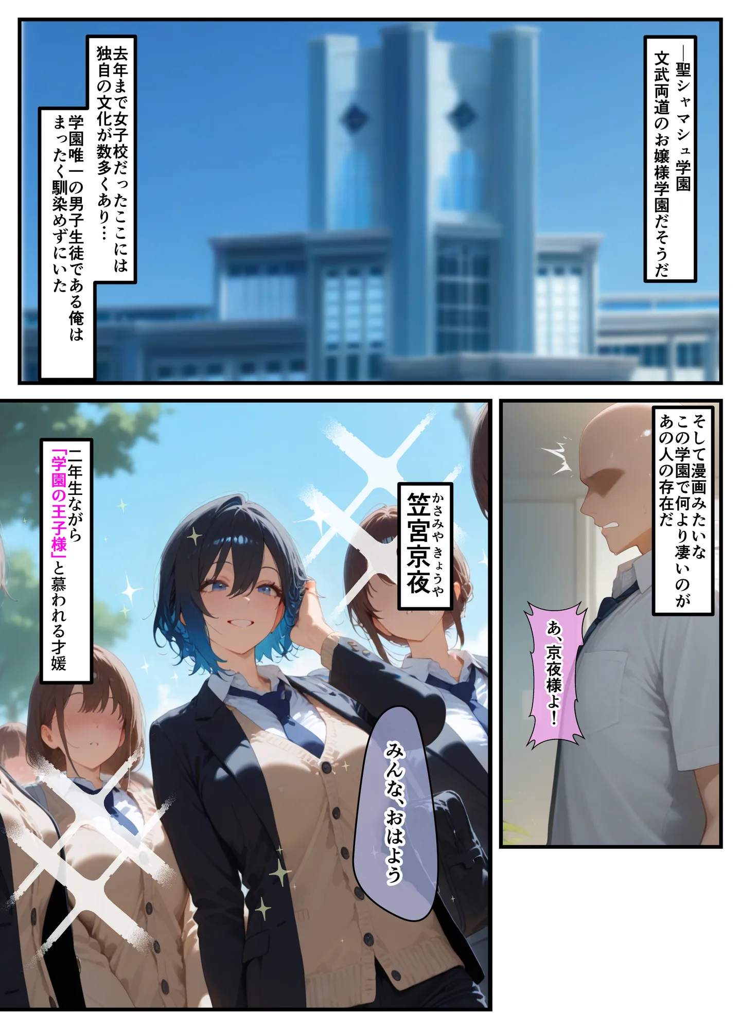 女学園の王子様♀の百合ハーレムの竿係になった - 3ページ