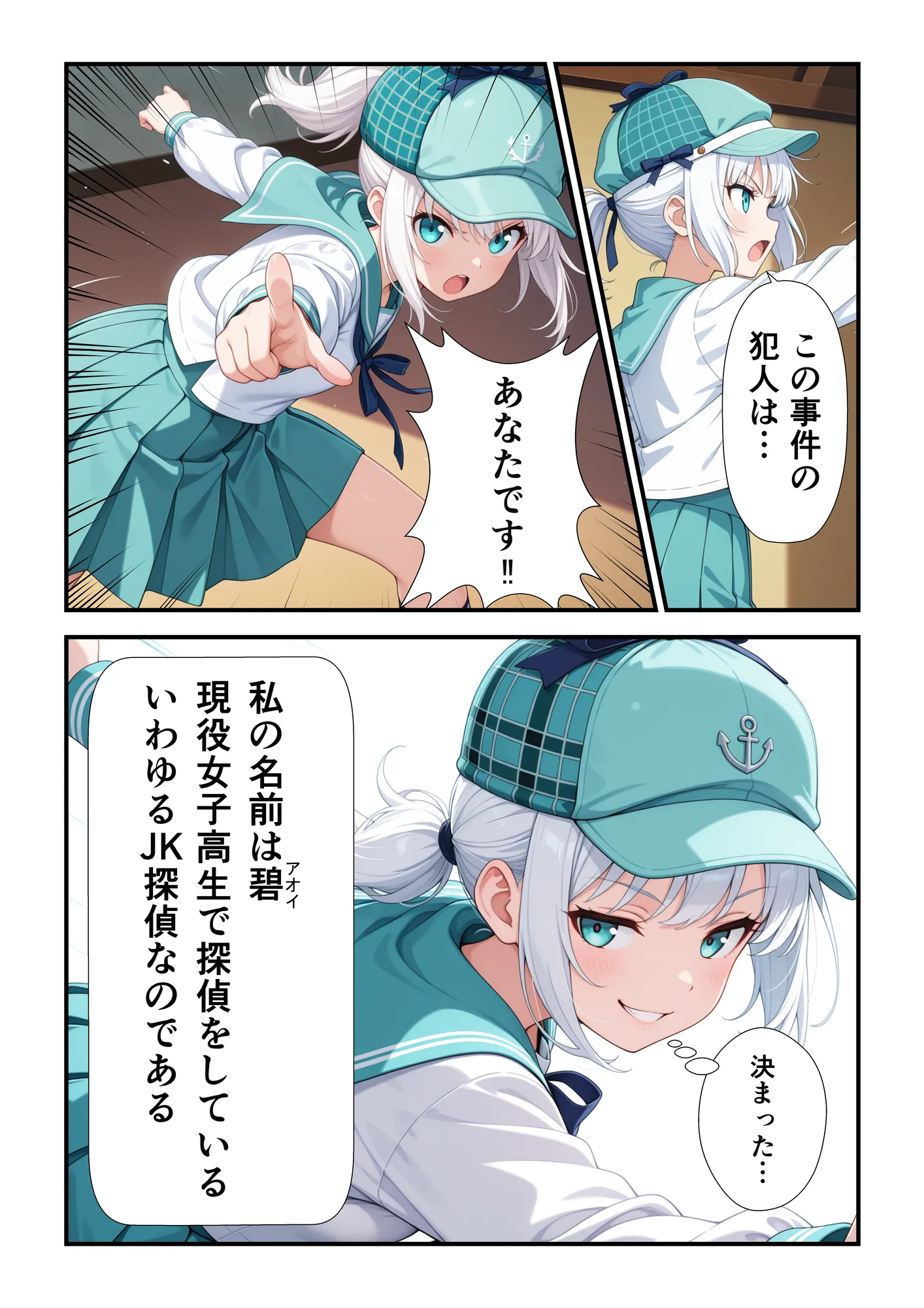 JK探偵碧（あおい）のクロロホルム誘拐事件簿 - 1ページ