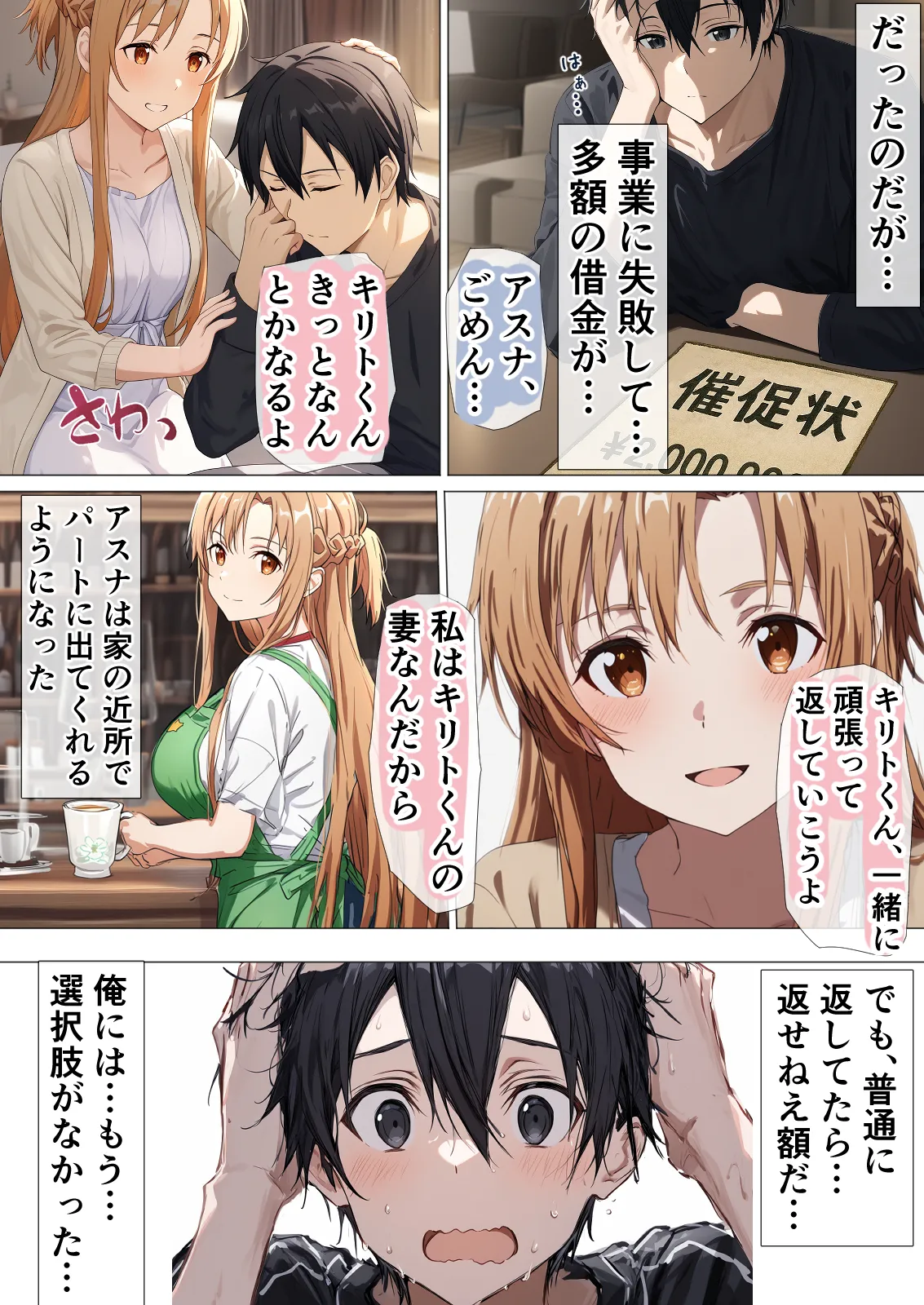 寝取られ堕ちるヒロイン SA〇 アスナ5 -借金で嫁を貸出す話3- - 15ページ