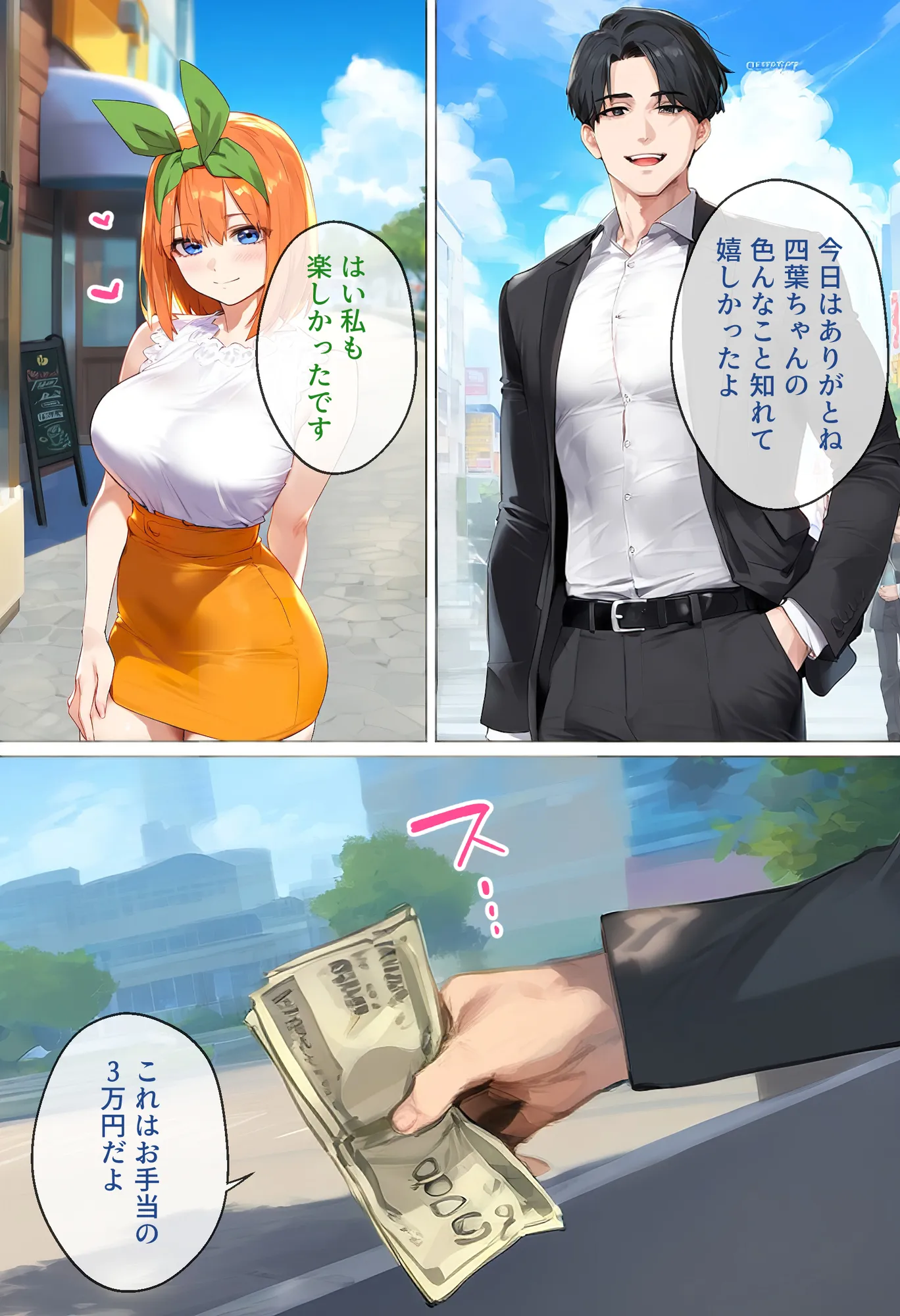 なりきりスマホでパパ活！中●四葉編 - 11ページ