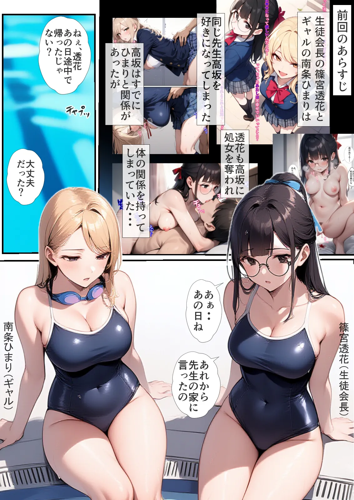 ギャルとメガネ委員長の学園性活2〜せんせ！私じゃダメなの？ギャルは先生を壊したい - 1ページ