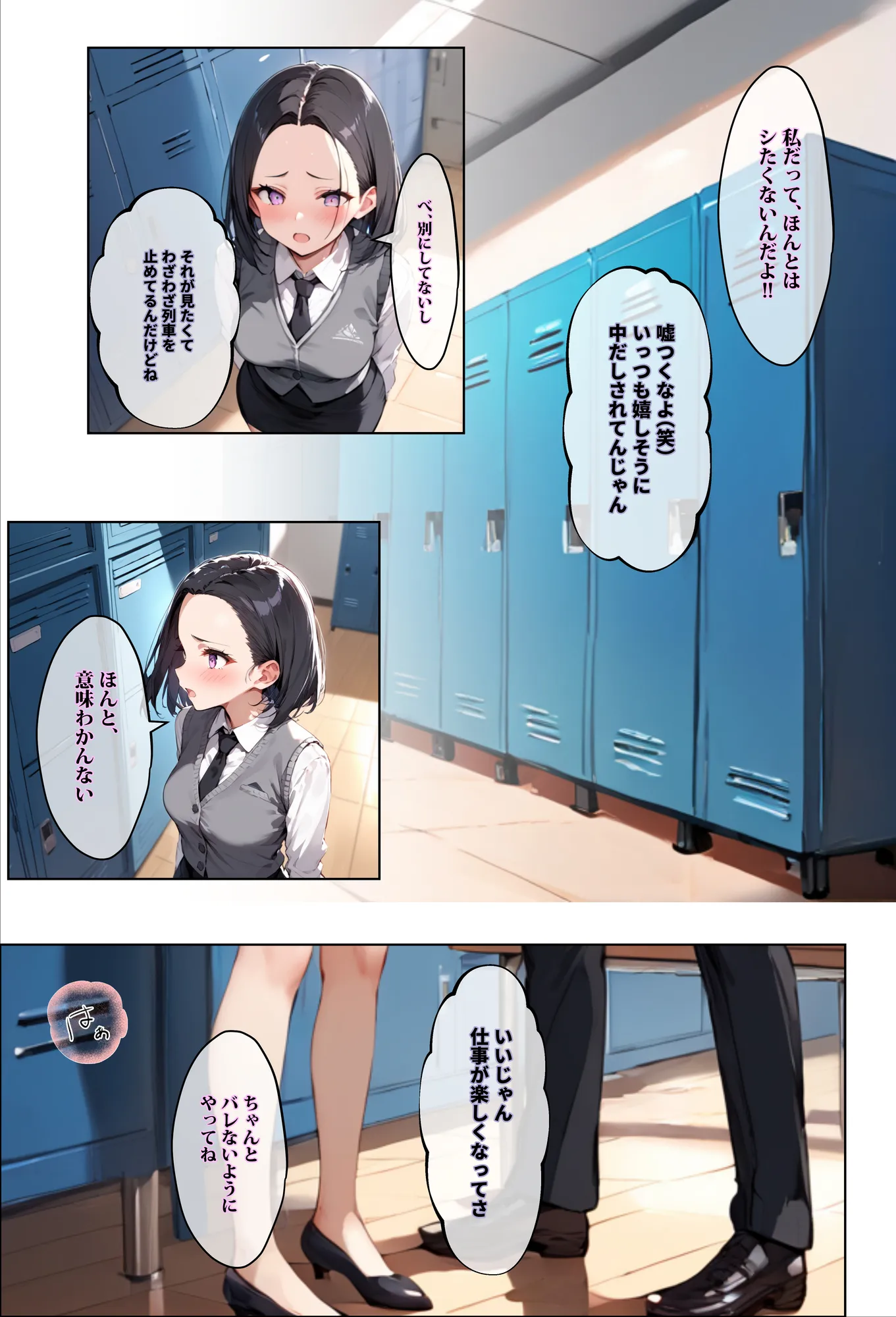 彼氏持ちを寝取ったはずが実は、寝取らせられていた話〜中出し列車で働くビッチ〜 - 1ページ