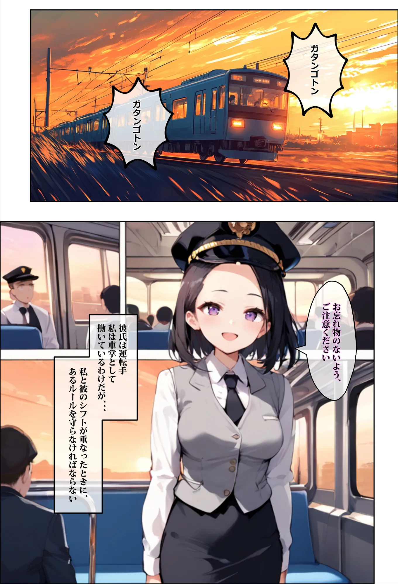 彼氏持ちを寝取ったはずが実は、寝取らせられていた話〜中出し列車で働くビッチ〜 - 8ページ