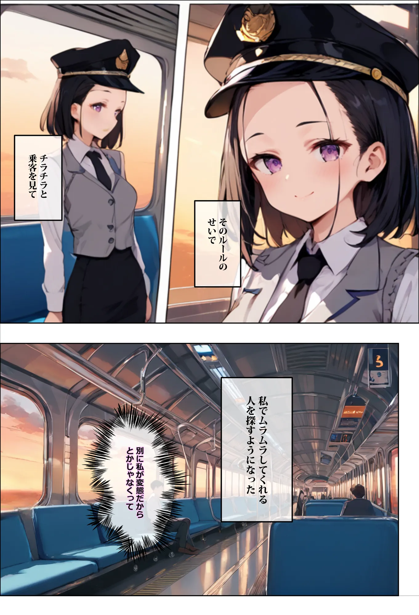 彼氏持ちを寝取ったはずが実は、寝取らせられていた話〜中出し列車で働くビッチ〜 - 9ページ