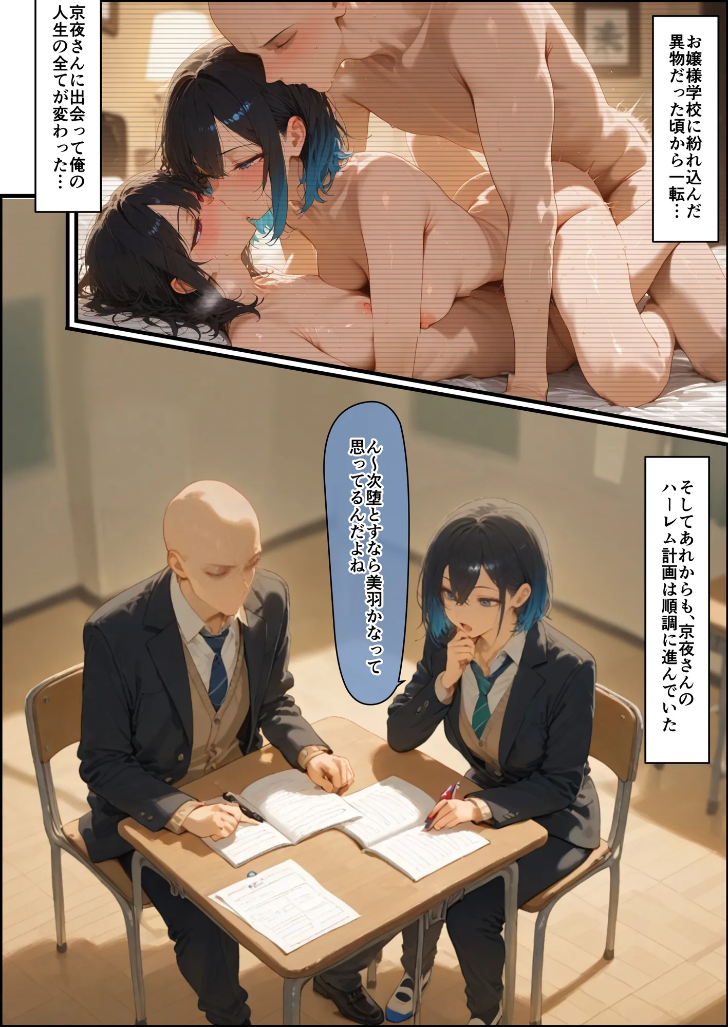 女学園の王子様♀の百合ハーレムの竿係になった2 - 3ページ