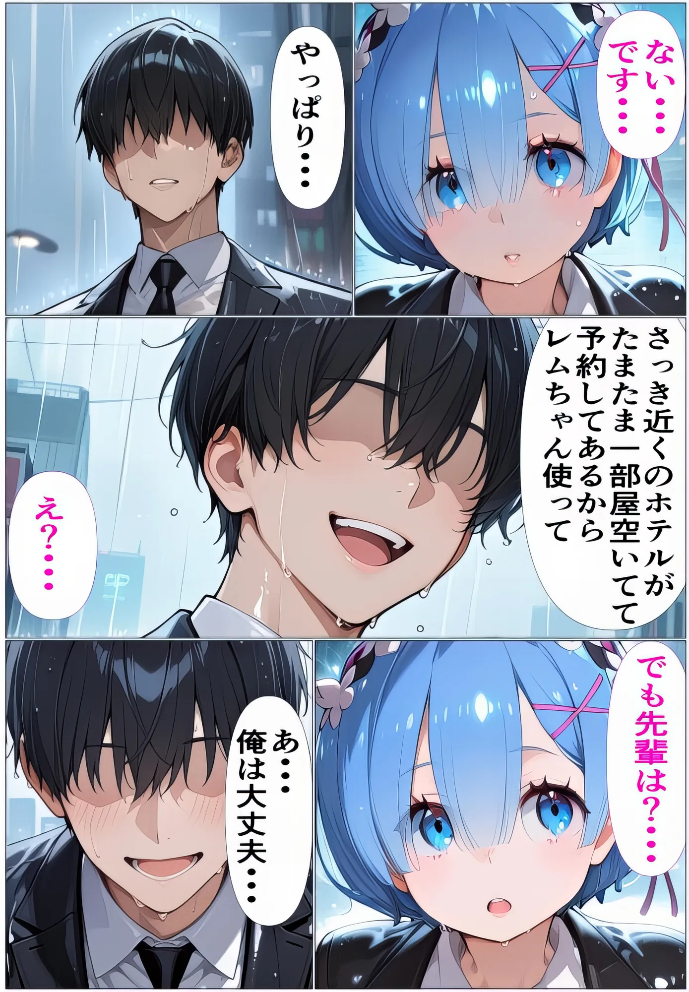 もしもレムが会社の後輩だったら〜既婚者を無理矢理ホテルに連れ込んで寝取った私〜 - 3ページ