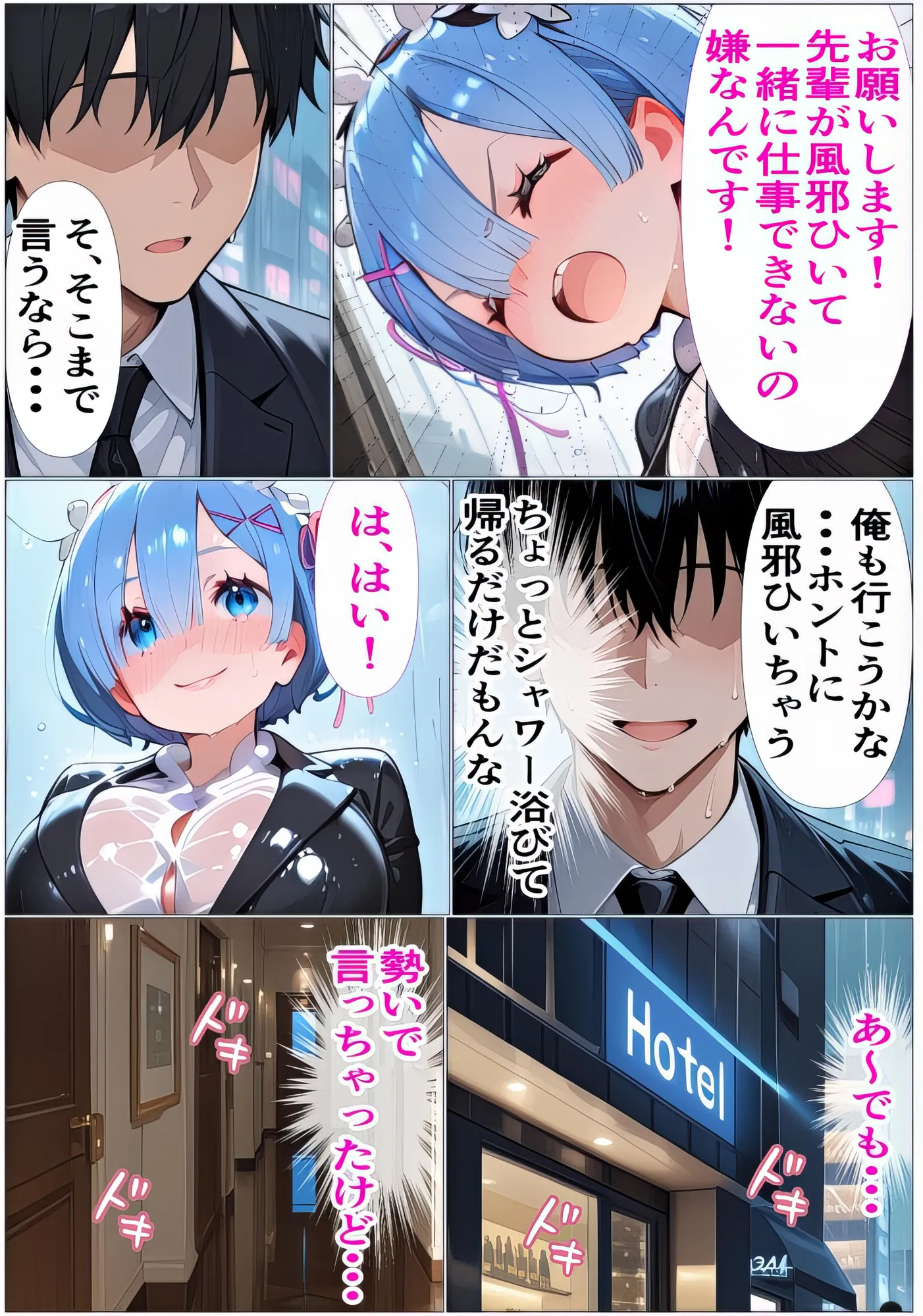 もしもレムが会社の後輩だったら〜既婚者を無理矢理ホテルに連れ込んで寝取った私〜 - 6ページ