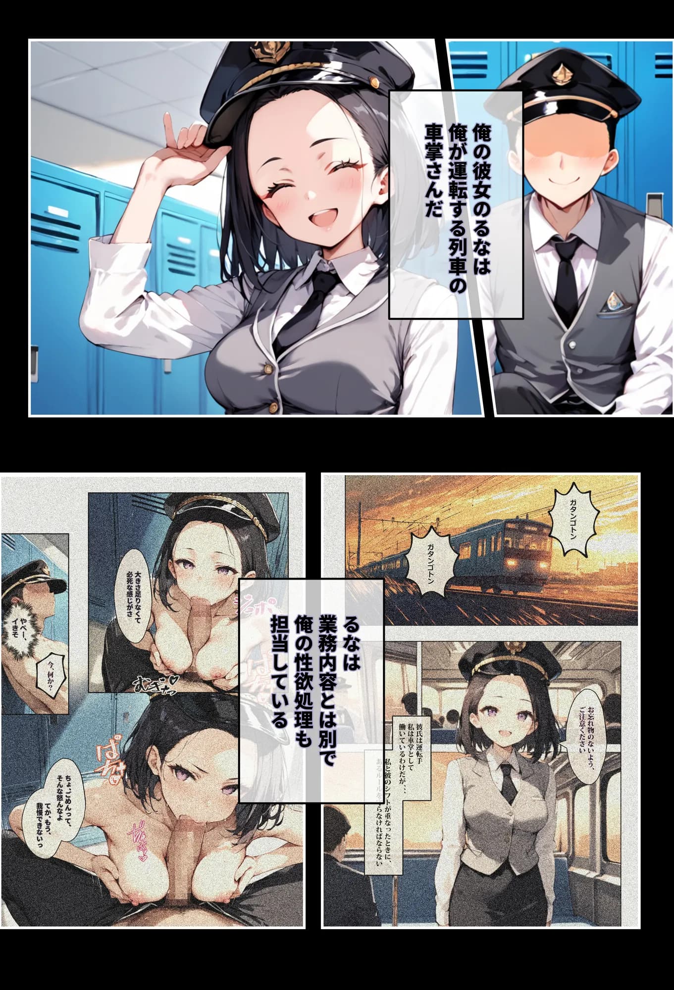 彼女よりエッチが上手い子との浮気SEXを見せてあげた話〜中出し列車で働くビッチ〜 - 1ページ