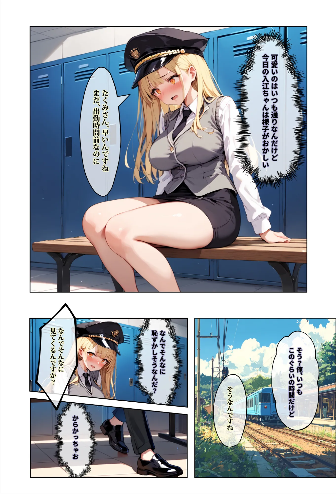 彼女よりエッチが上手い子との浮気SEXを見せてあげた話〜中出し列車で働くビッチ〜 - 32ページ