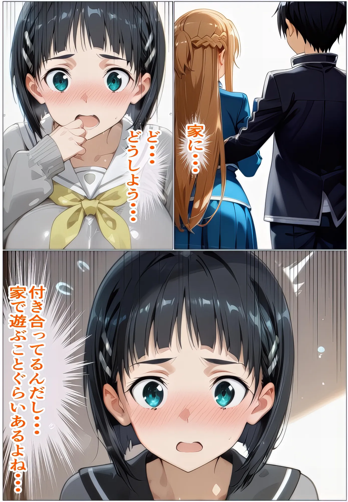 黒の剣士の三角関係〜めちゃくちゃに抱かれたいアスナ・兄のSEXを聞いて発情する直葉〜 - 3ページ