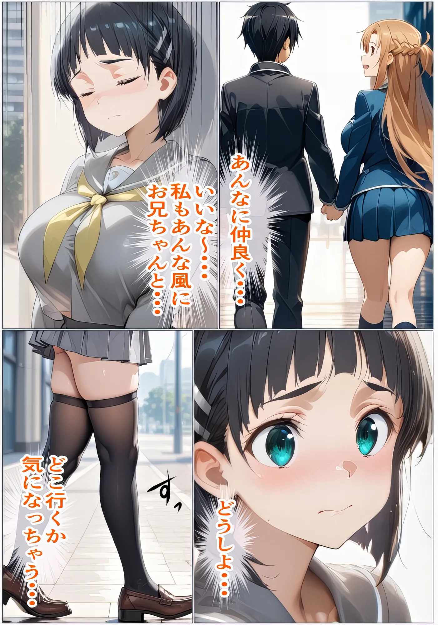 黒の剣士の三角関係〜めちゃくちゃに抱かれたいアスナ・兄のSEXを聞いて発情する直葉〜 - 27ページ