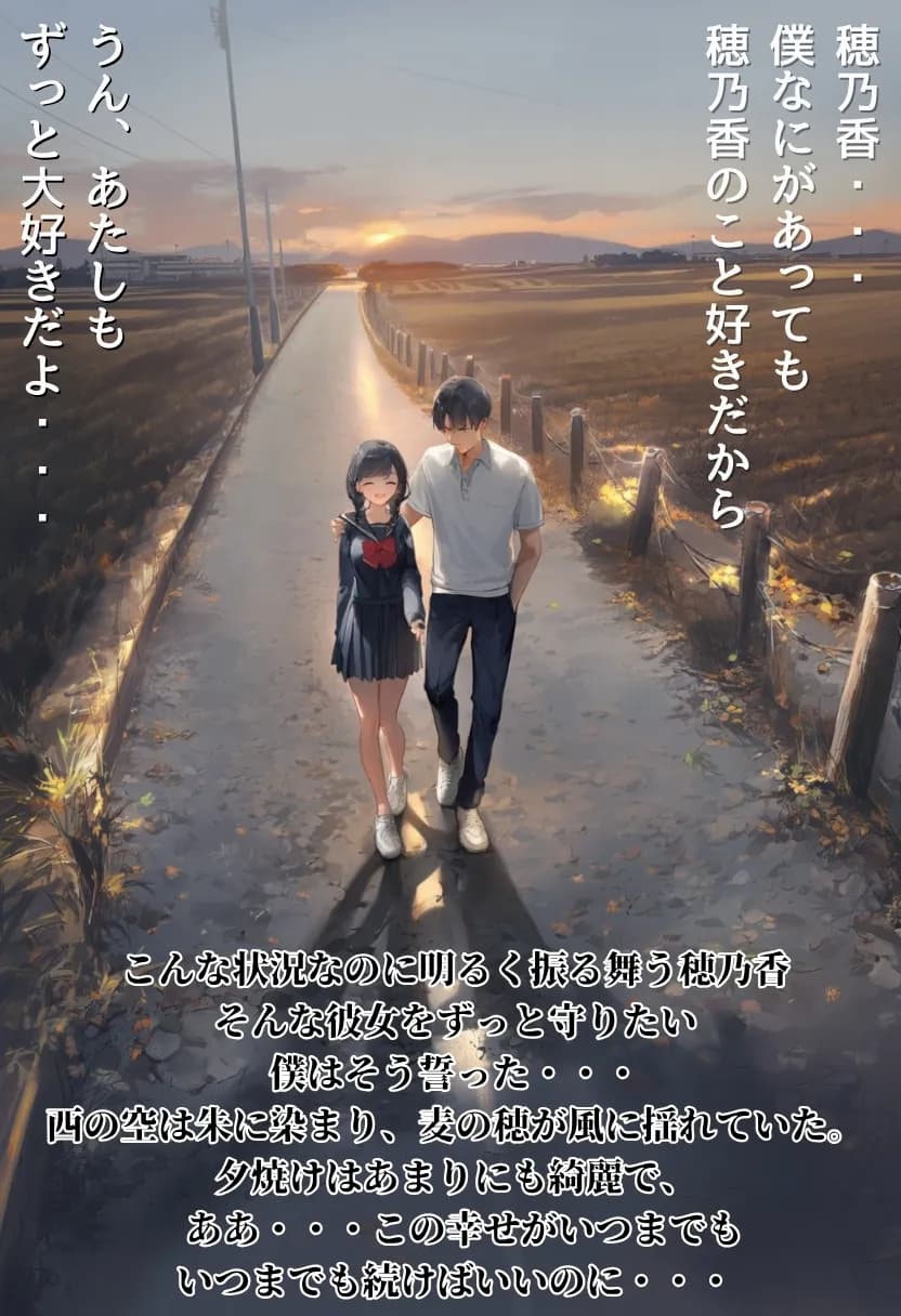 【因習村】村の飢饉を救うため差し出された僕の彼女、BMI40越えで性欲だけはいっちょまえの種付けおじさんに媚薬を飲まされ、おじさん特有のねちっこい前戯で全身べちょべちょに舐められたあげく、聖なる肉棒（チンカス付き）の掃除を実施！ その後はついに処女おまんこにゴールイン！入念かつ丹念にがん突きにされ、イキまくりんぐ！一晩中汗だくで連続絶頂アクメを決めさせられた話。 「穂乃香ぁ〜、オラの精、まるごと受け止めてくんろぉ〜〜！」 - 18ページ