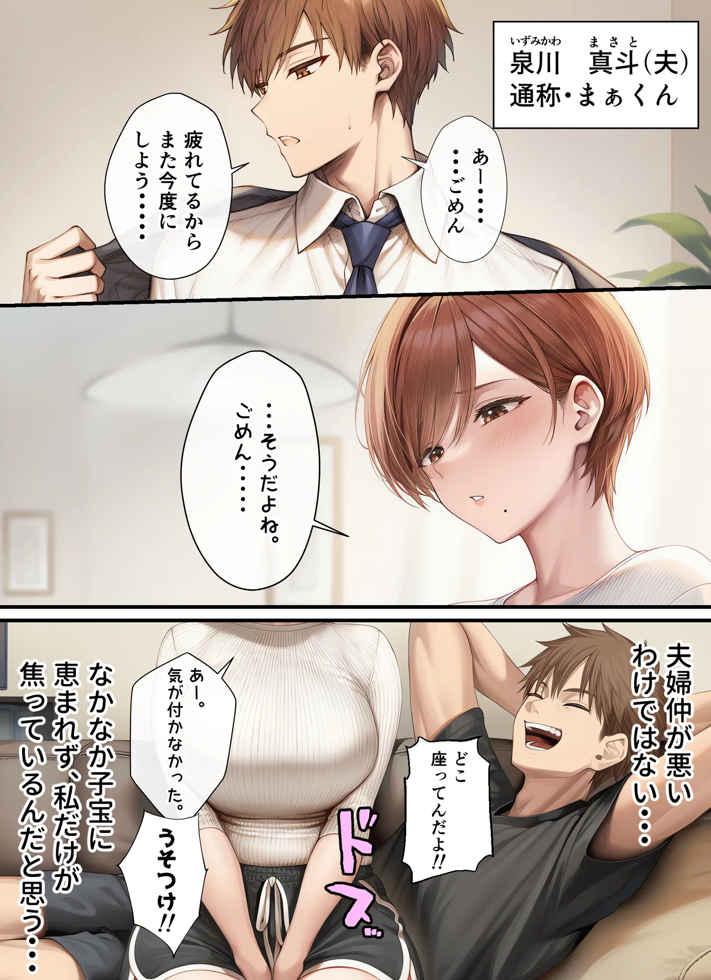 妊活中（セックスレス）の巨乳人妻が絶頂リフレで性感開花して夫とあまあま子作りセックスするまで - 2ページ