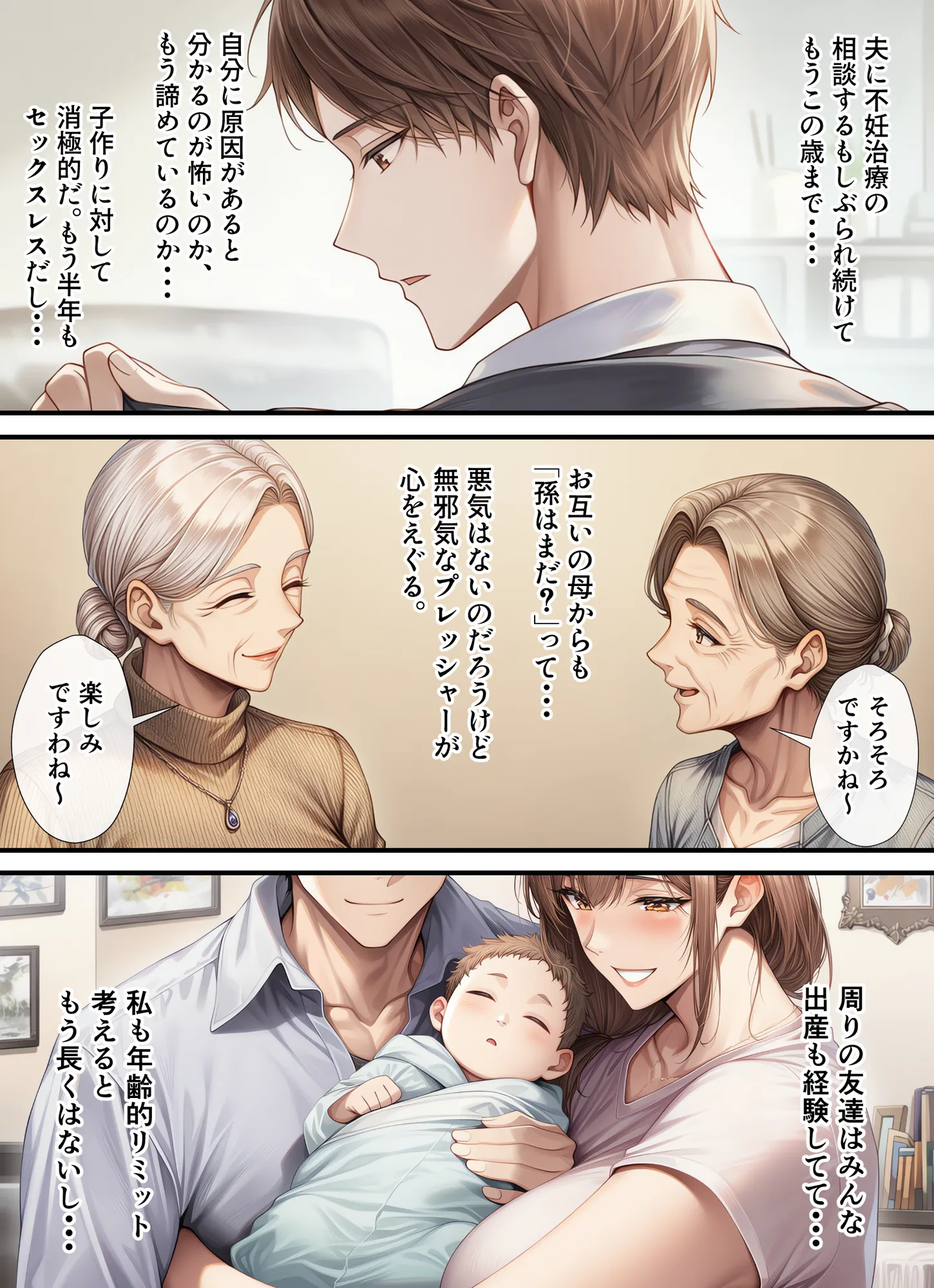 妊活中（セックスレス）の巨乳人妻が絶頂リフレで性感開花して夫とあまあま子作りセックスするまで - 8ページ