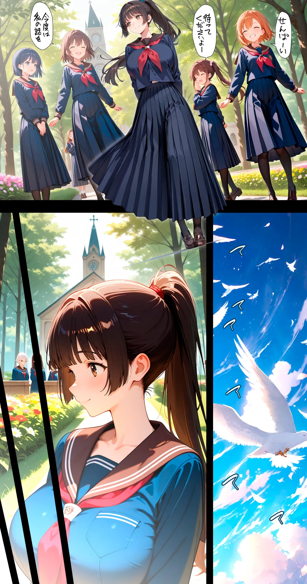 すけべ過ぎてシスターになるの諦めた私...大学の男子便所でオナってたら隣の個室もオナッててててっ...ひぃ思わずのぞいたら目が合って始まる...初恋？ - 8ページ