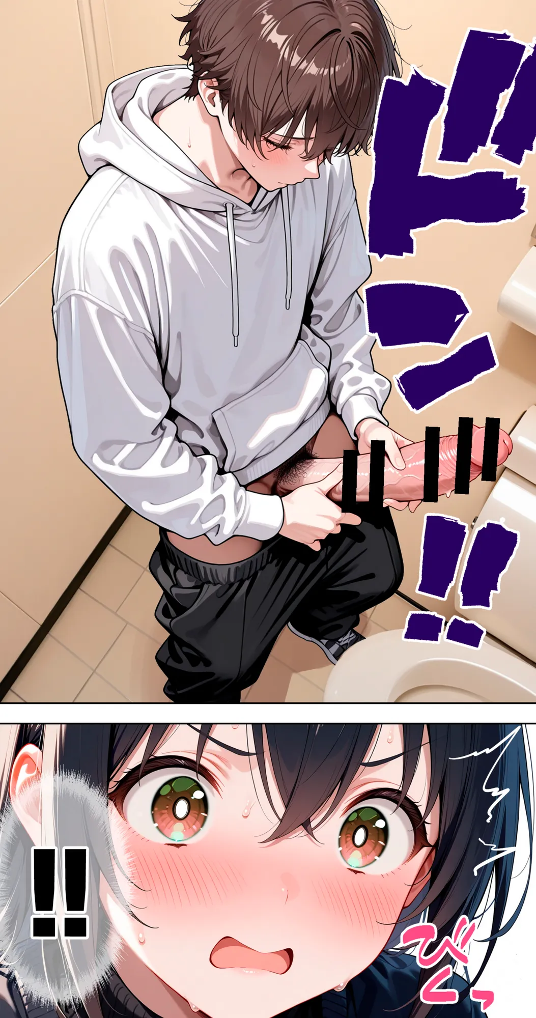 すけべ過ぎてシスターになるの諦めた私...大学の男子便所でオナってたら隣の個室もオナッててててっ...ひぃ思わずのぞいたら目が合って始まる...初恋？ - 24ページ