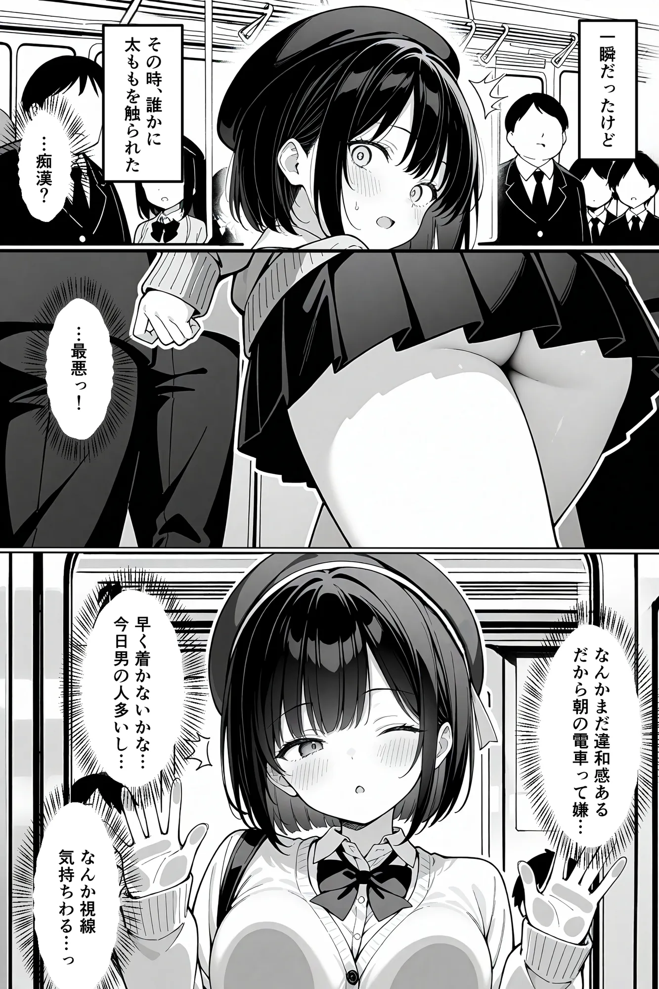 電車で痴◯に犯●れ公衆トイレでイキ狂ったJKの快楽堕ち - 7ページ