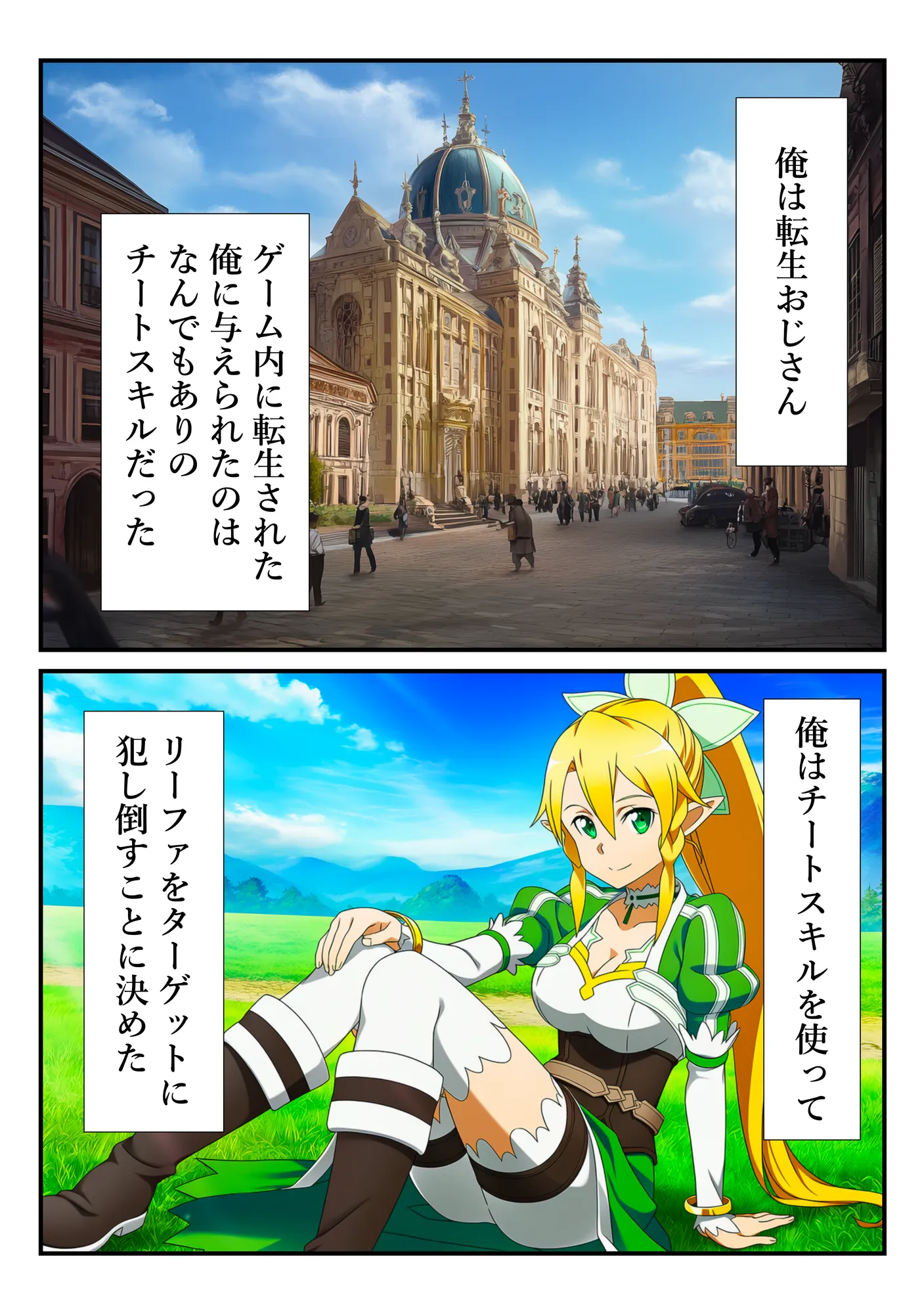 異世界おじに敗北した少女剣士 〜チート能力で快楽堕ちするまで〜 - 1ページ