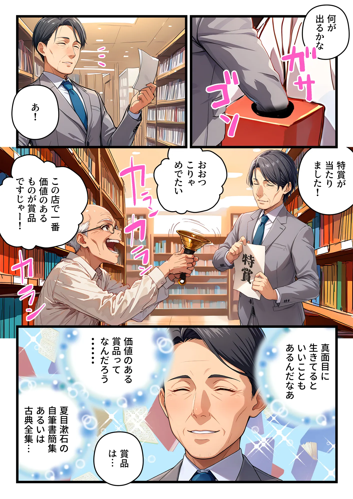 未亡人の巨乳看板娘（30）が賞品だったので授乳プレイ手コキ→パイズリ昇天→そのまま生ハメ中出しをキメてしまった課長の末路 - 5ページ