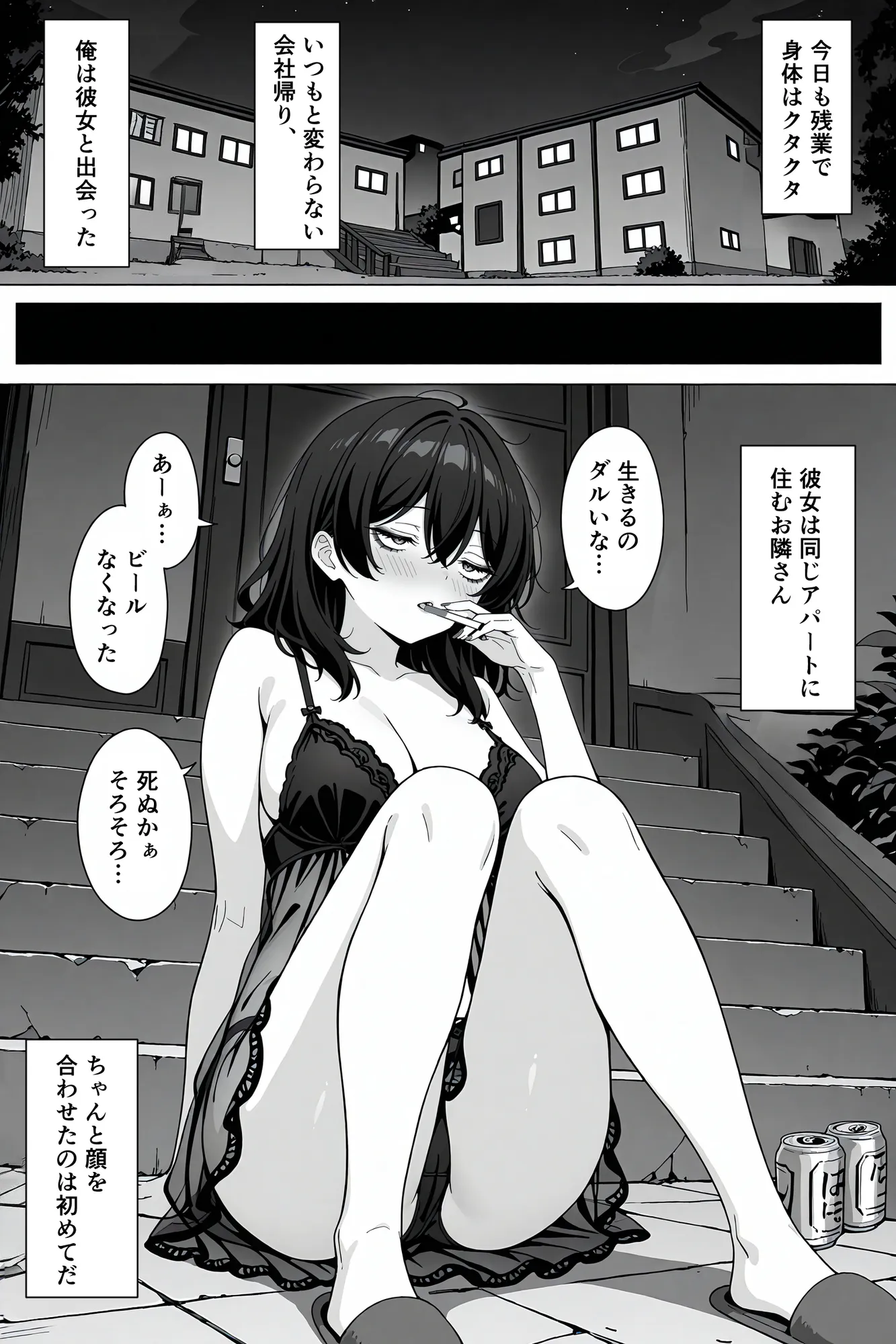 死にたがりヤリマン美女に喰われて童貞卒業した俺の破壊的快楽生活が始まった - 1ページ