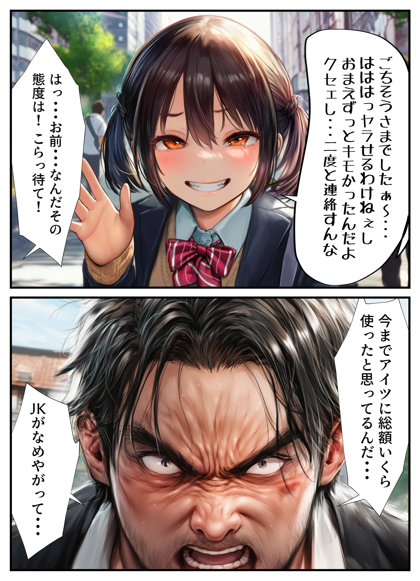 ナメてるふたなり娘をわからせて路地裏調教【18禁エロコミック】 - 2ページ