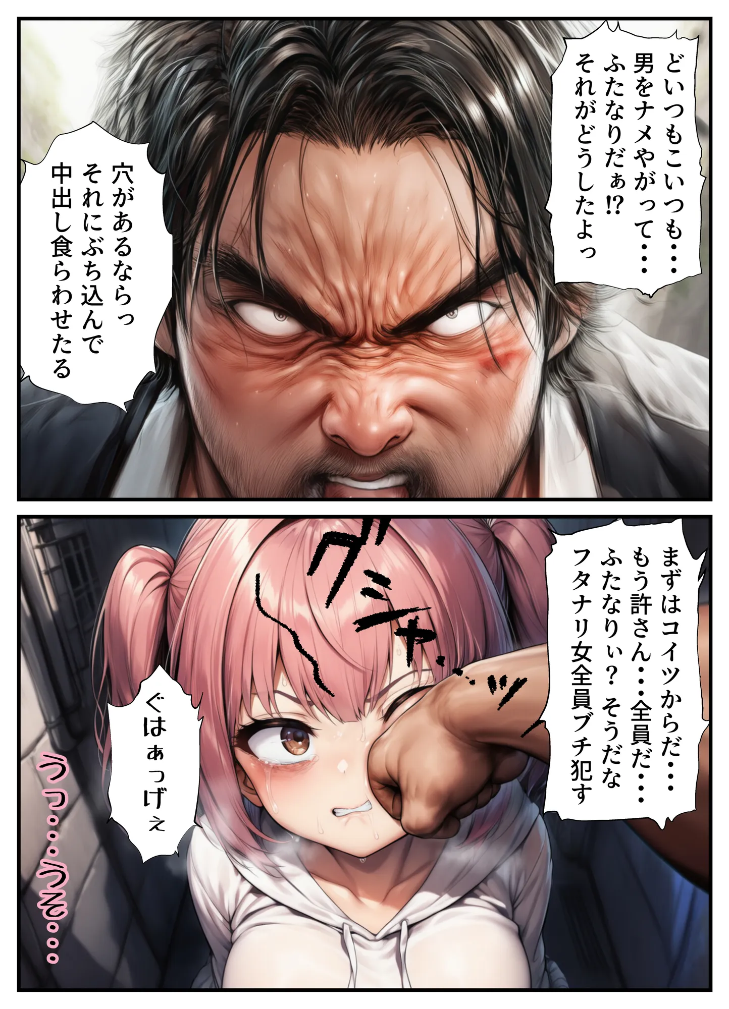 ナメてるふたなり娘をわからせて路地裏調教【18禁エロコミック】 - 8ページ