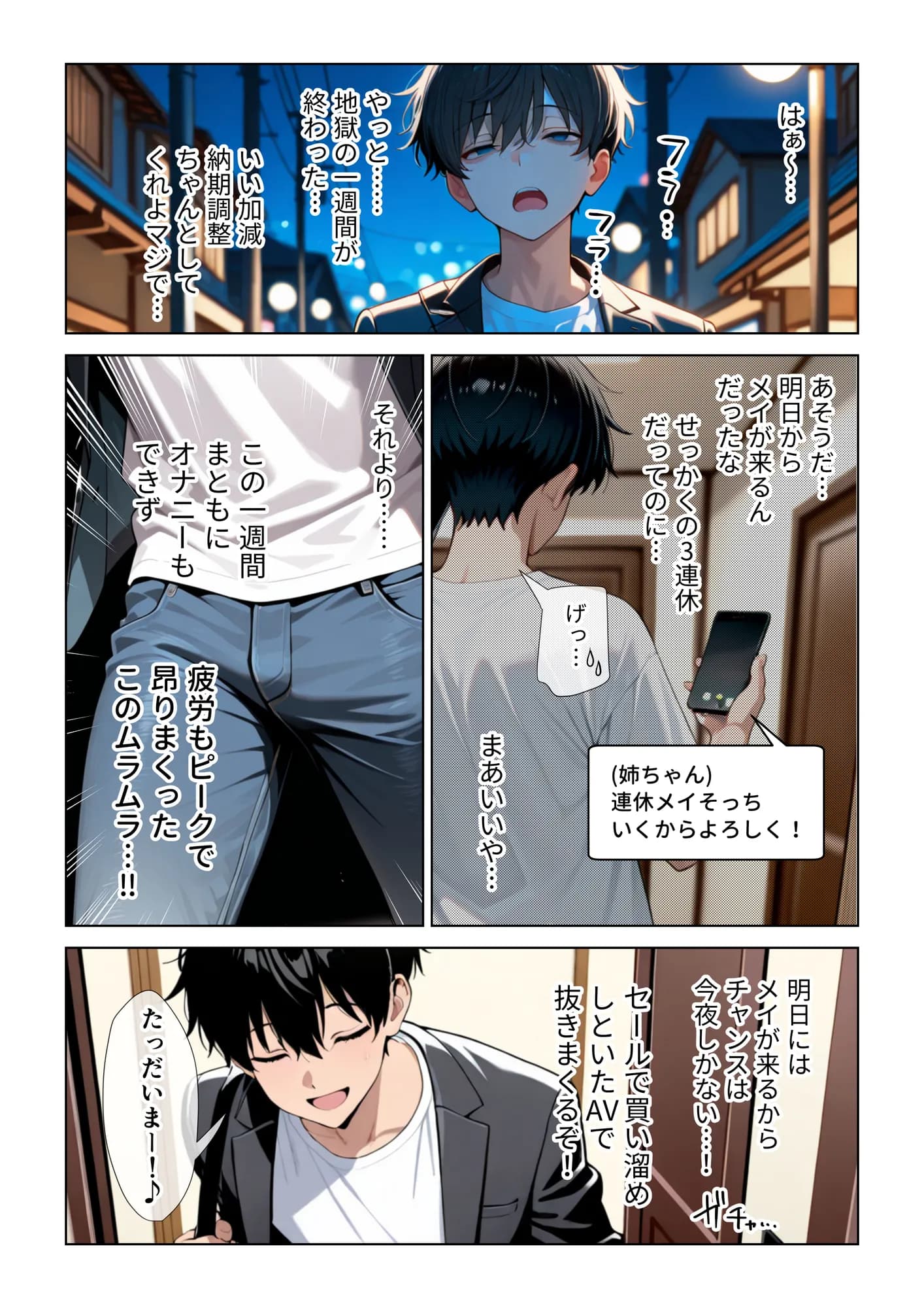 オナ禁チンポを寸止め手コキフェラでパンパンにしたあと高速杭打ち騎乗位で心情代弁しながら搾り取ってくる姪っ子に困り果ててます - 1ページ