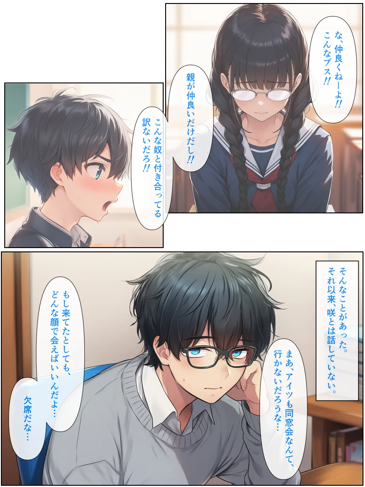 幼なじみの地味子と同窓会で再会したら、黒髪巨乳美人OLになっていた話 - 35ページ