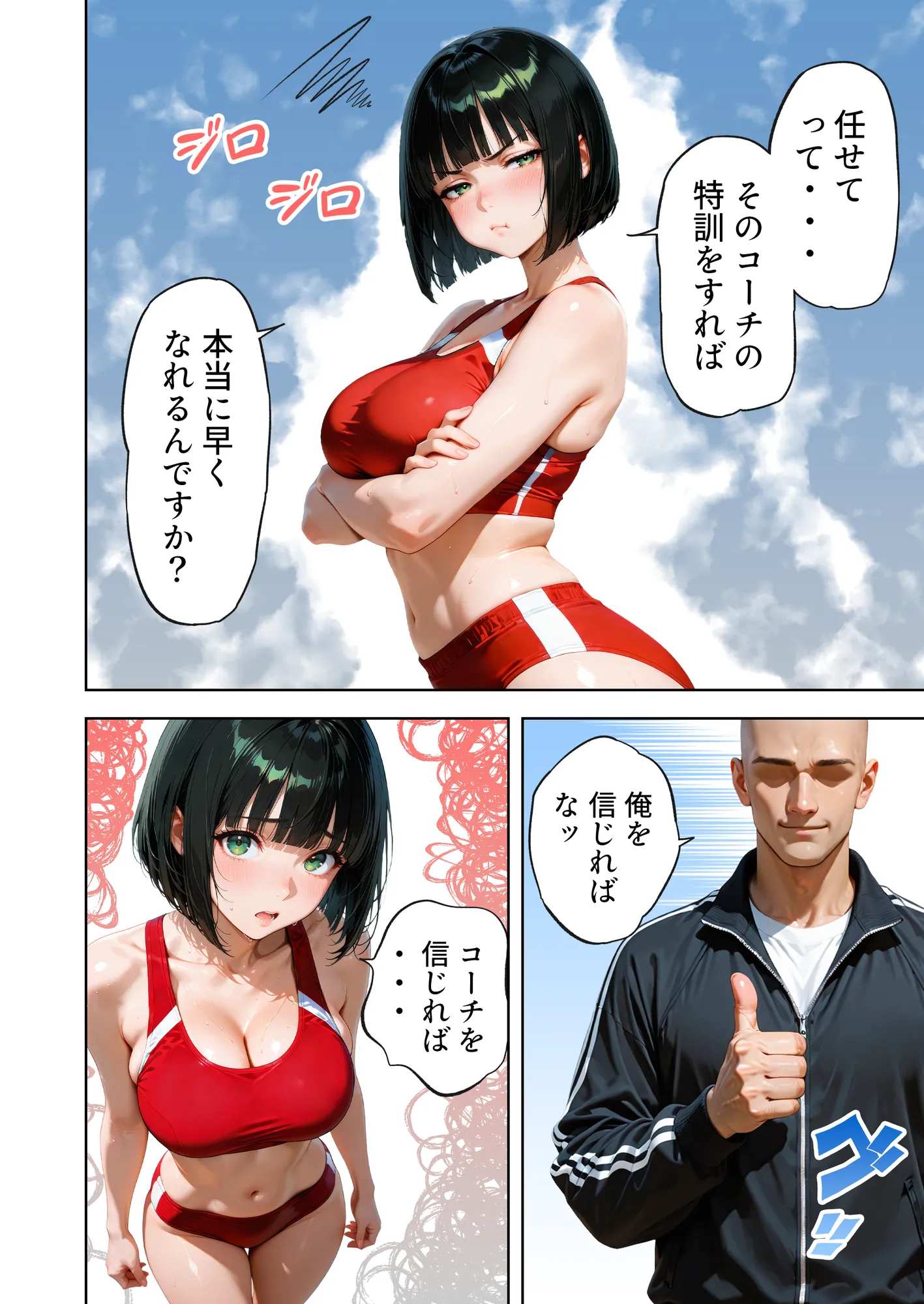巨乳が暴れて走れませんッ！ 補欠落ちした陸上部元エースがコーチに秘密の特訓を指導してもらう話 - 9ページ