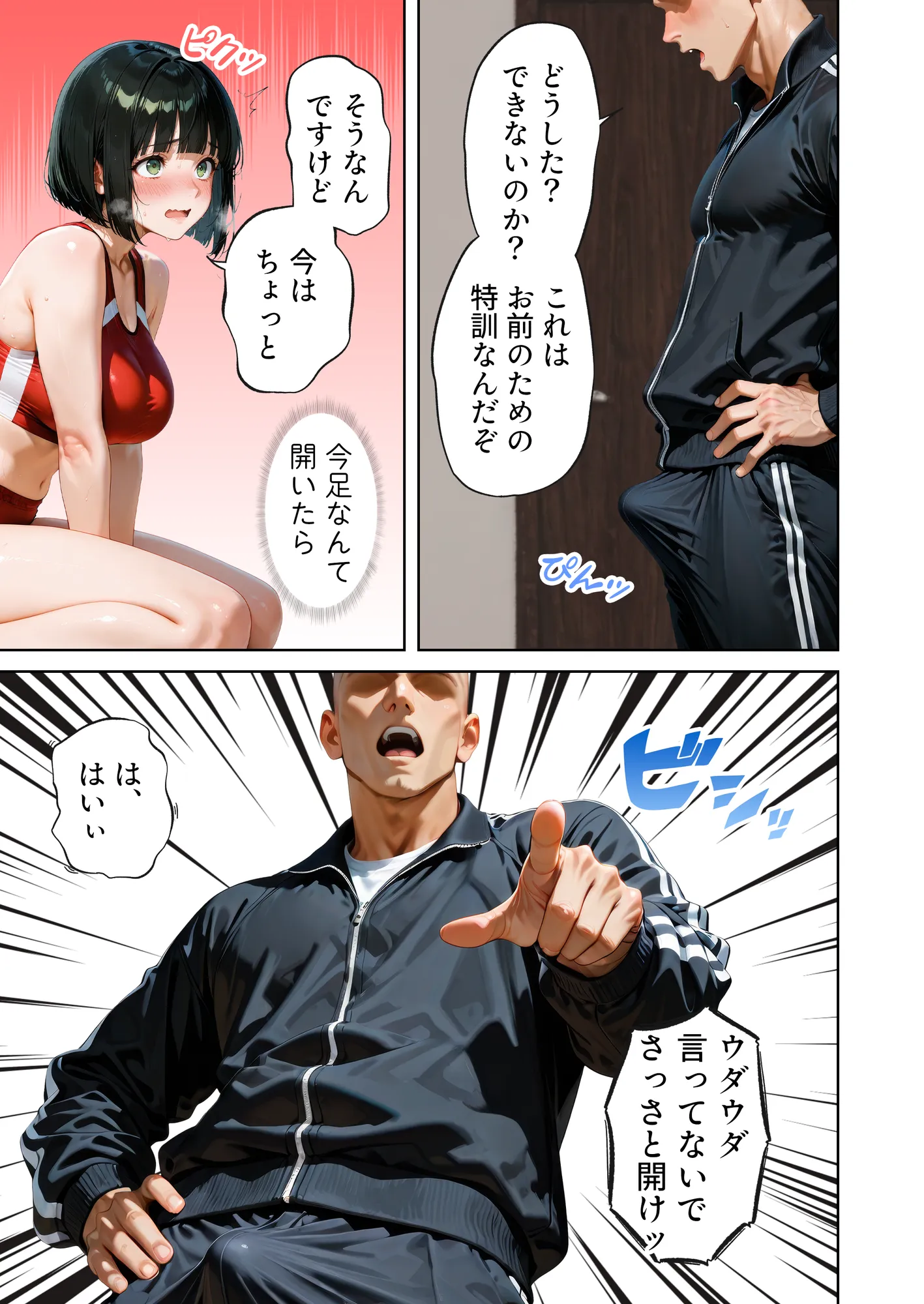巨乳が暴れて走れませんッ！ 補欠落ちした陸上部元エースがコーチに秘密の特訓を指導してもらう話 - 61ページ