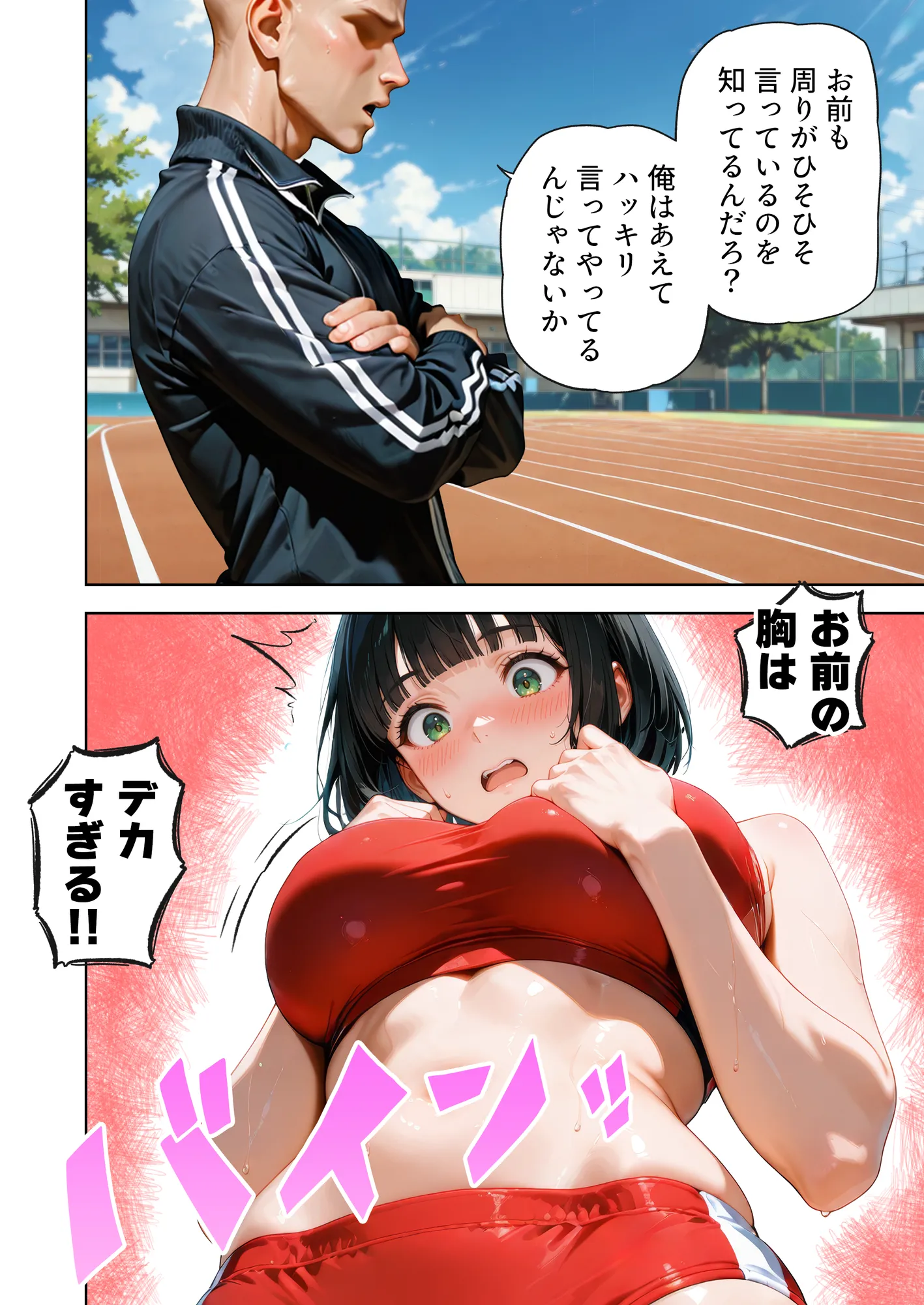 巨乳が暴れて走れませんッ！ 補欠落ちした陸上部元エースがコーチに秘密の特訓を指導してもらう話 - 79ページ