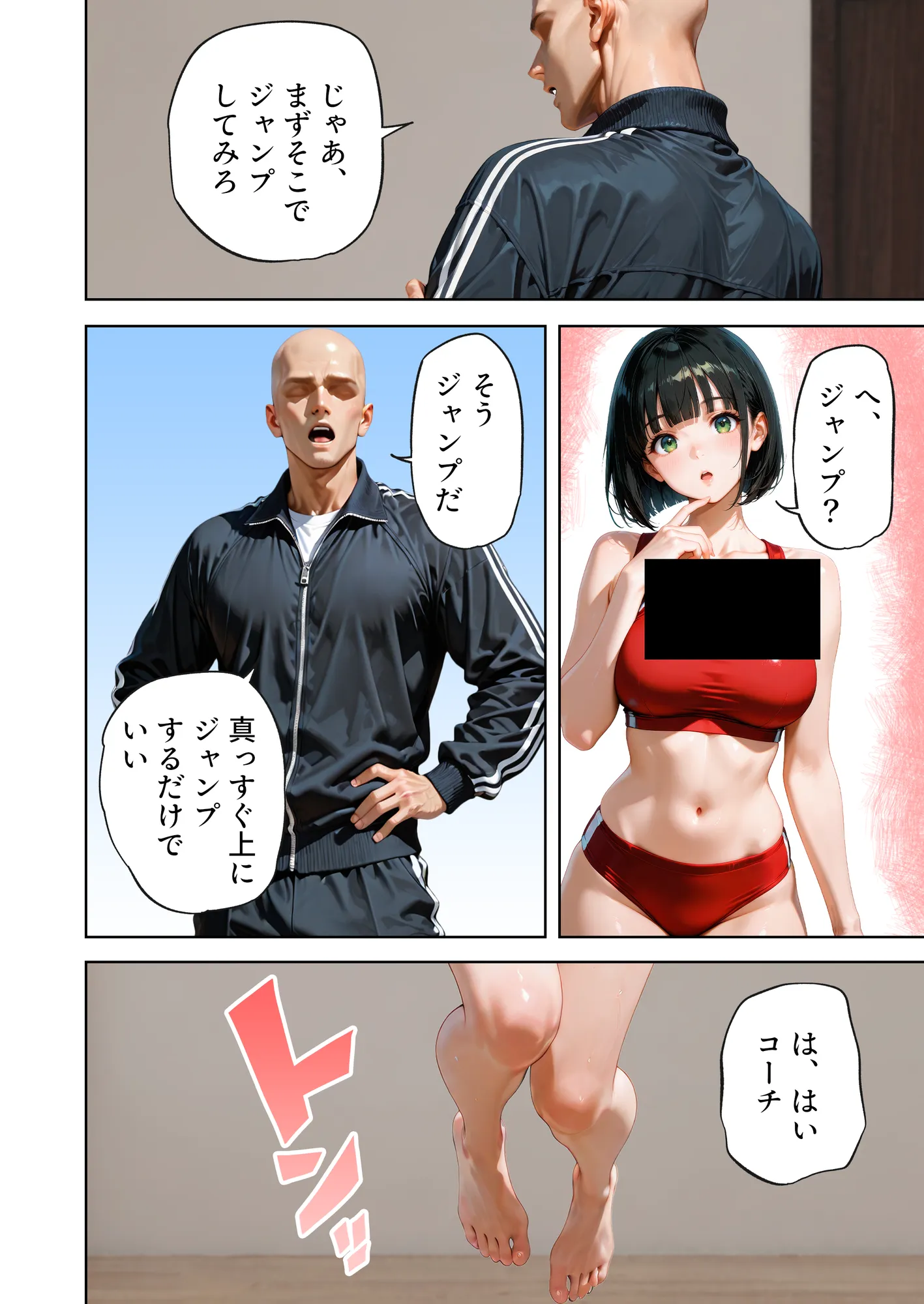 巨乳が暴れて走れませんッ！ 補欠落ちした陸上部元エースがコーチに秘密の特訓を指導してもらう話 - 92ページ