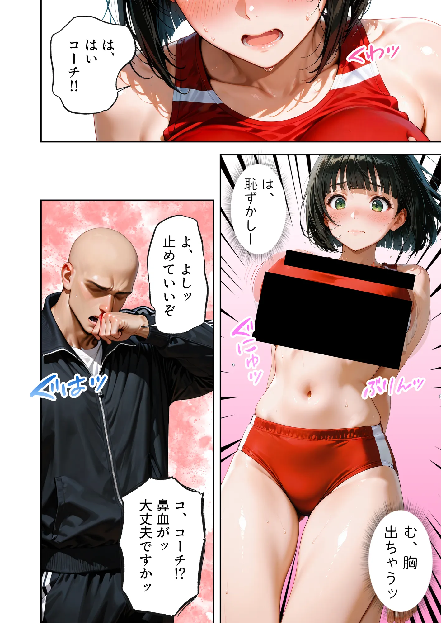 巨乳が暴れて走れませんッ！ 補欠落ちした陸上部元エースがコーチに秘密の特訓を指導してもらう話 - 96ページ