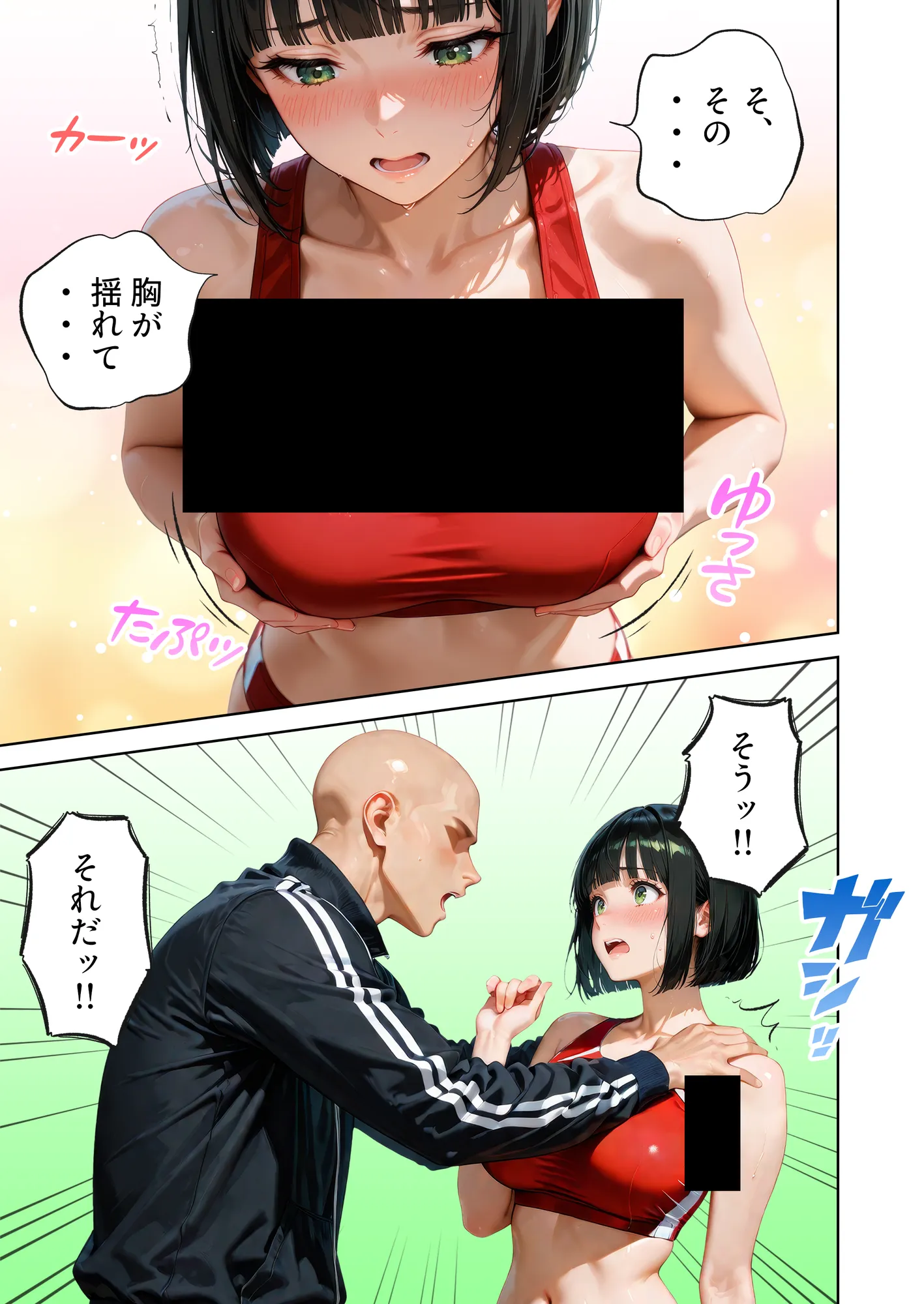 巨乳が暴れて走れませんッ！ 補欠落ちした陸上部元エースがコーチに秘密の特訓を指導してもらう話 - 100ページ