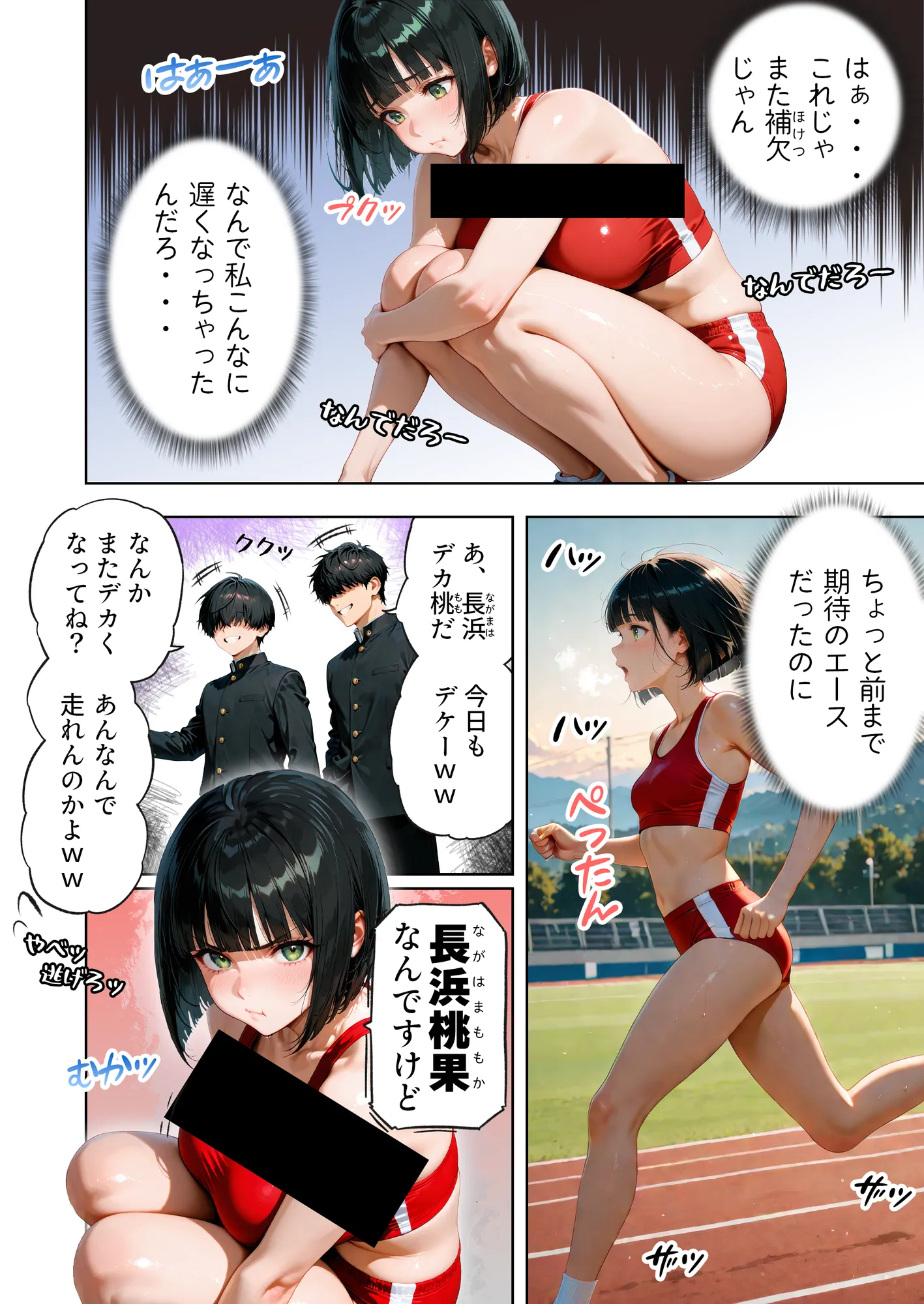 巨乳が暴れて走れませんッ！ 補欠落ちした陸上部元エースがコーチに秘密の特訓を指導してもらう話 - 109ページ