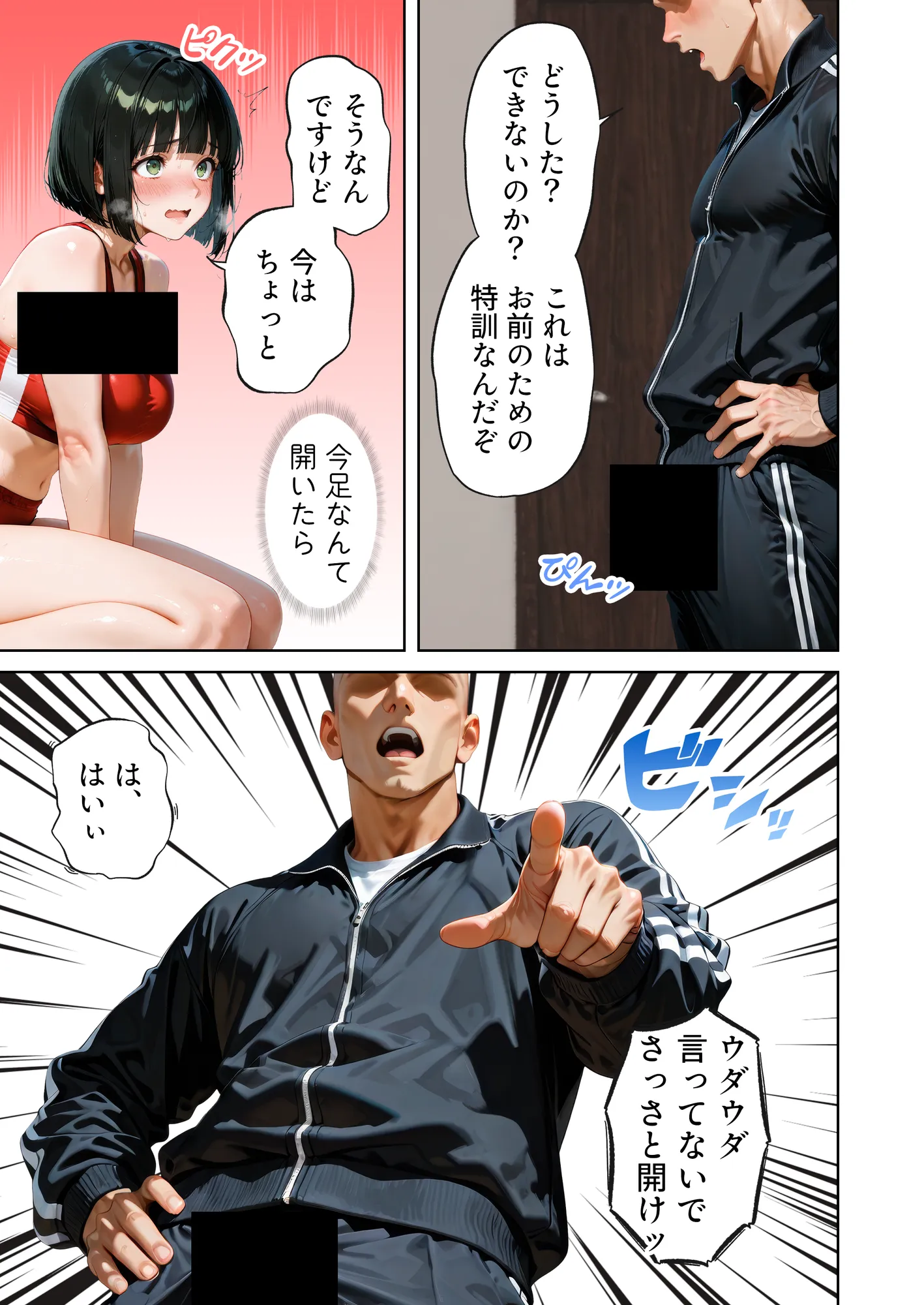 巨乳が暴れて走れませんッ！ 補欠落ちした陸上部元エースがコーチに秘密の特訓を指導してもらう話 - 135ページ