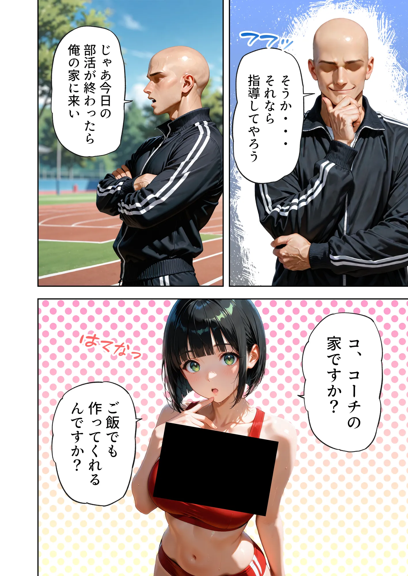 巨乳が暴れて走れませんッ！ 補欠落ちした陸上部元エースがコーチに秘密の特訓を指導してもらう話 - 145ページ