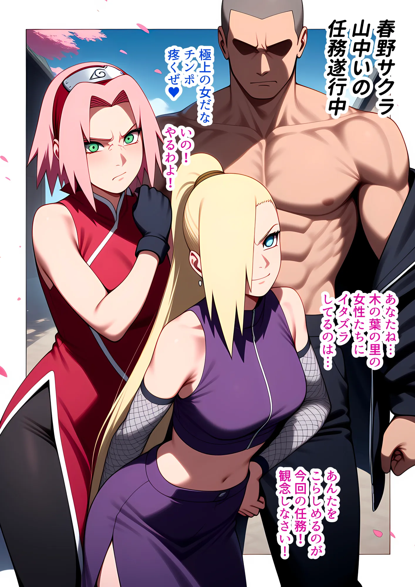 【フルカラー】幻術ハーレム忍法帖 2 サ●ラ・い●編｜催●×快楽堕ち｜心も体も抗えず淫らに堕ちるハーレムの宴 - 1ページ