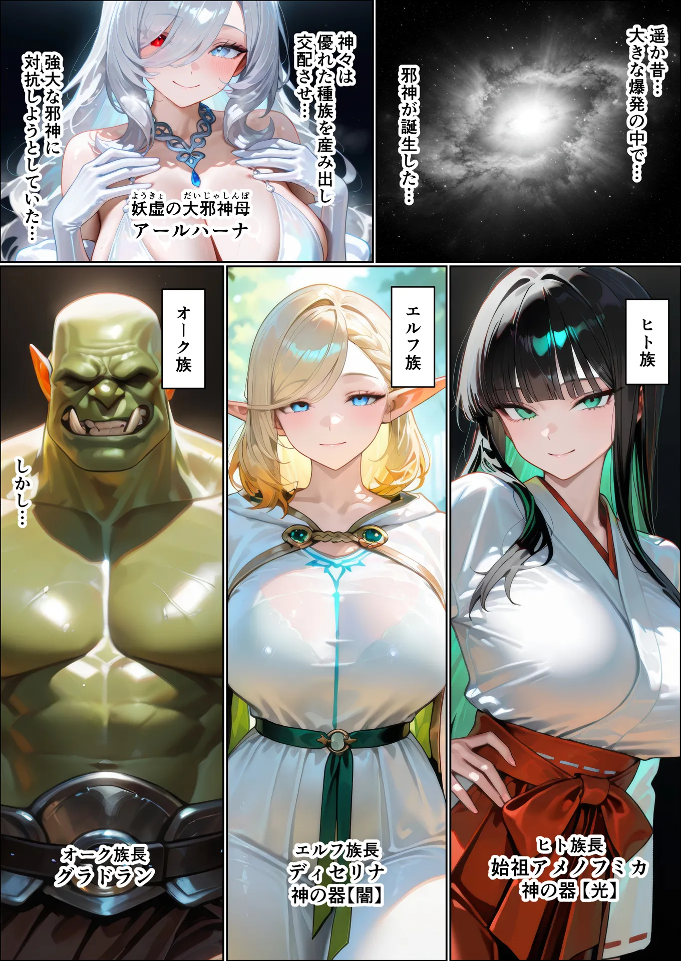 オークに何度も孕まされてボテ腹セックス堕ちするエルフのお話〜始源のエルフディセリナの場合 - 3ページ