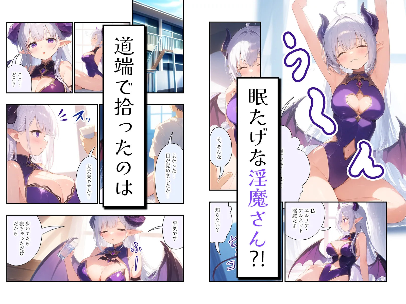 【漫画】眠たげな淫魔さんを拾ったら、お礼に優しく甘〜く筆下ろしされました♪ - 1ページ